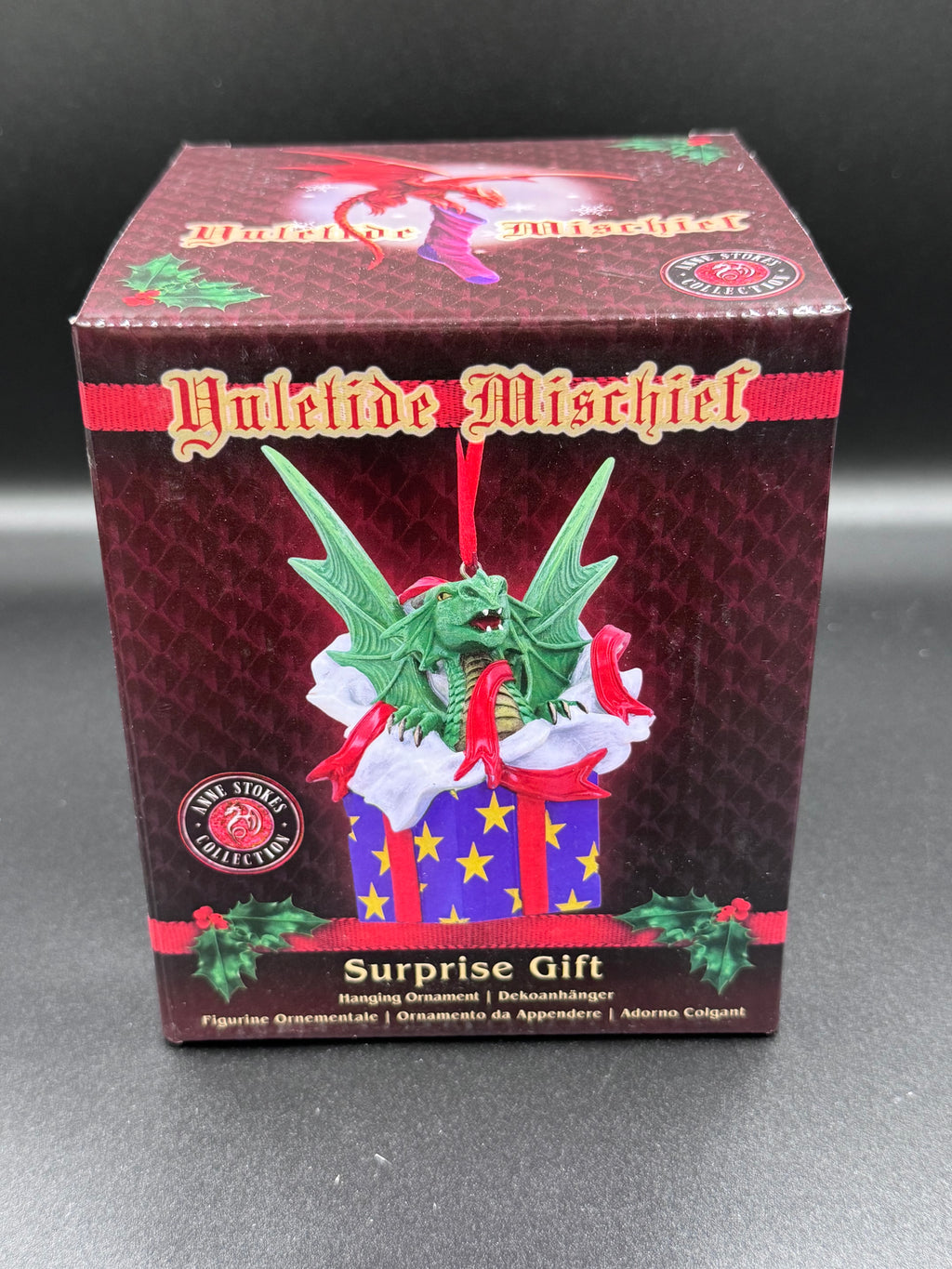 Anne Stokes Surprise Gift Hanging Ornament 12.5cm