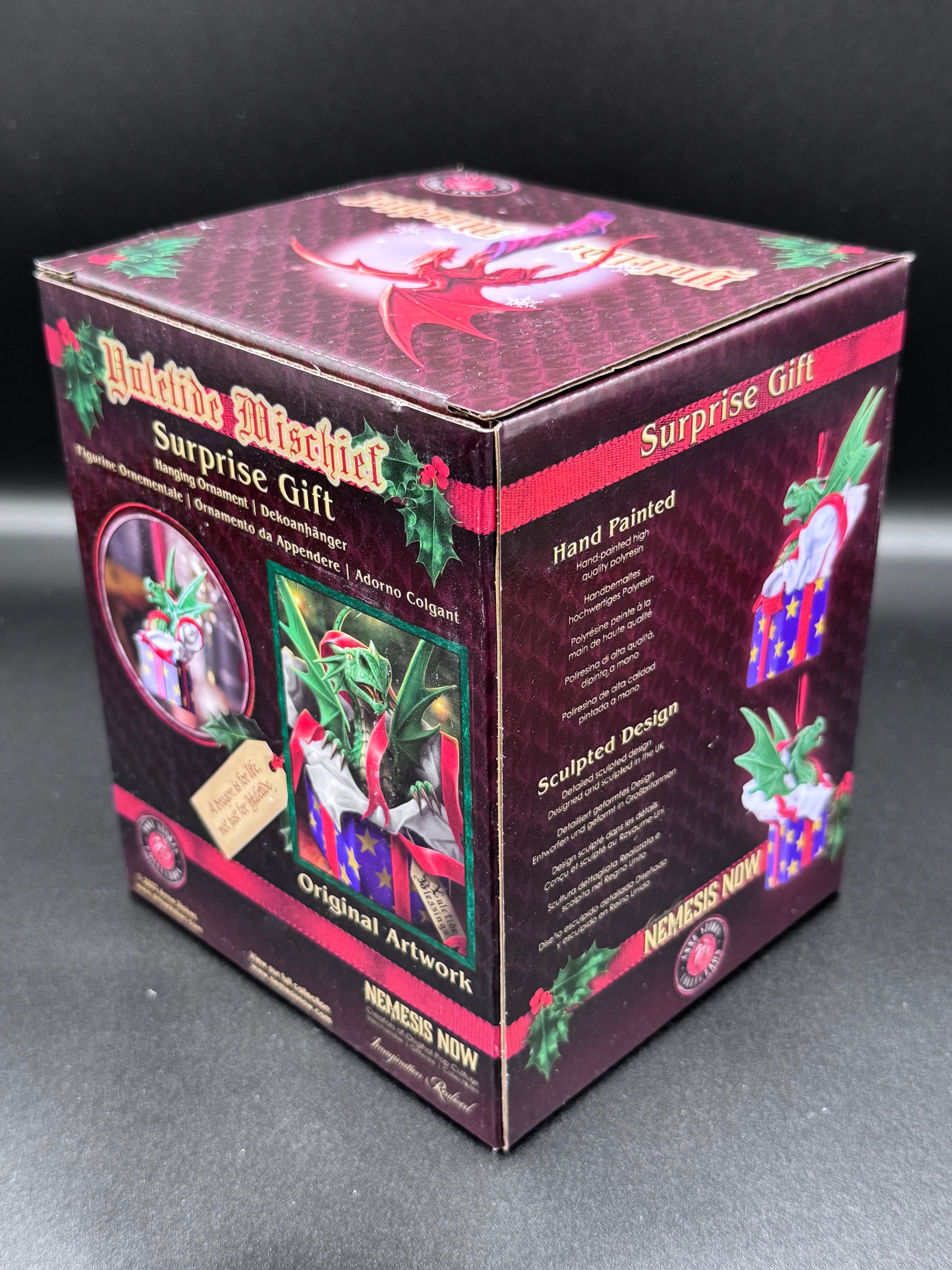 Anne Stokes Surprise Gift Hanging Ornament 12.5cm