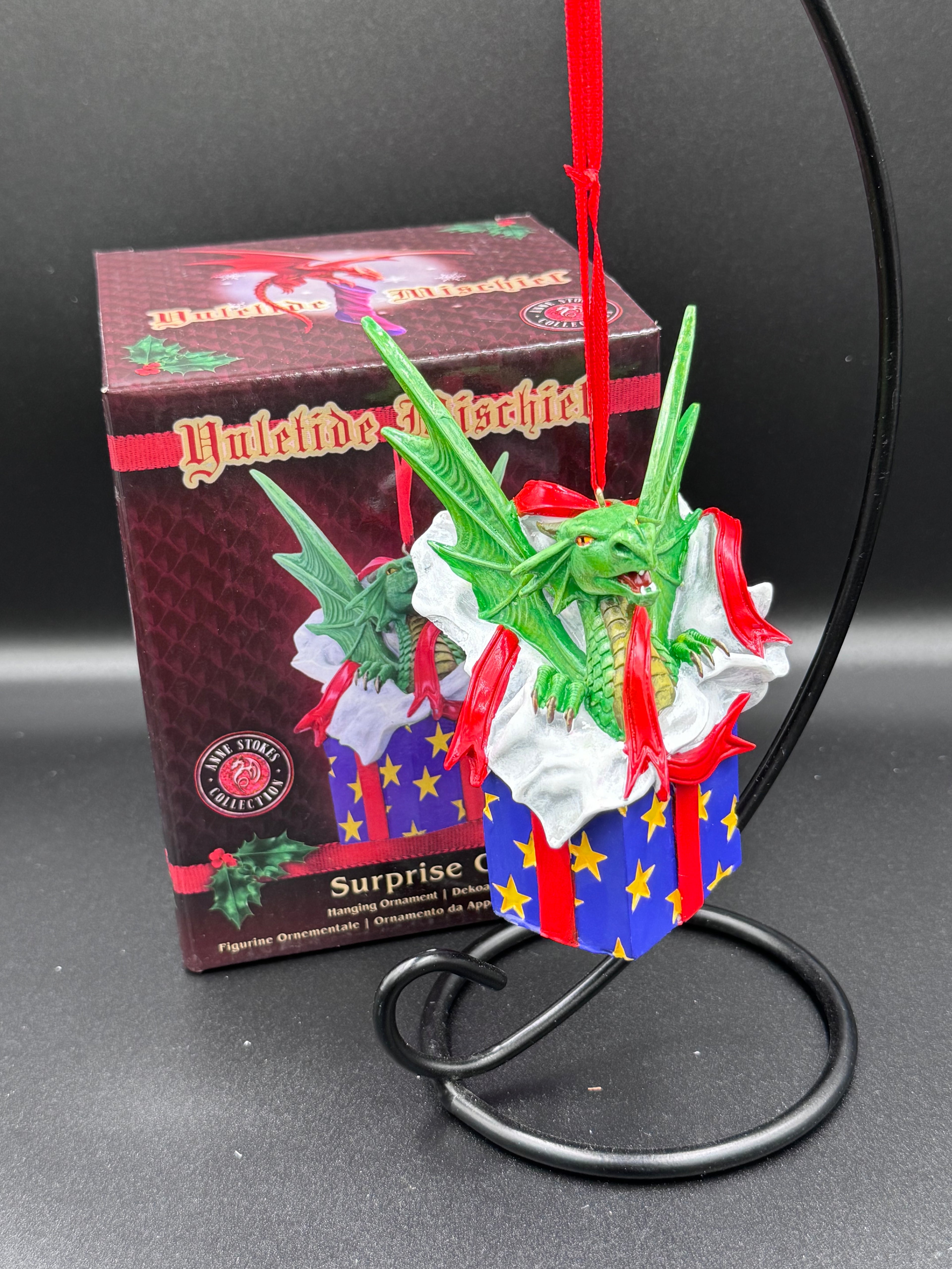 Anne Stokes Surprise Gift Hanging Ornament 12.5cm