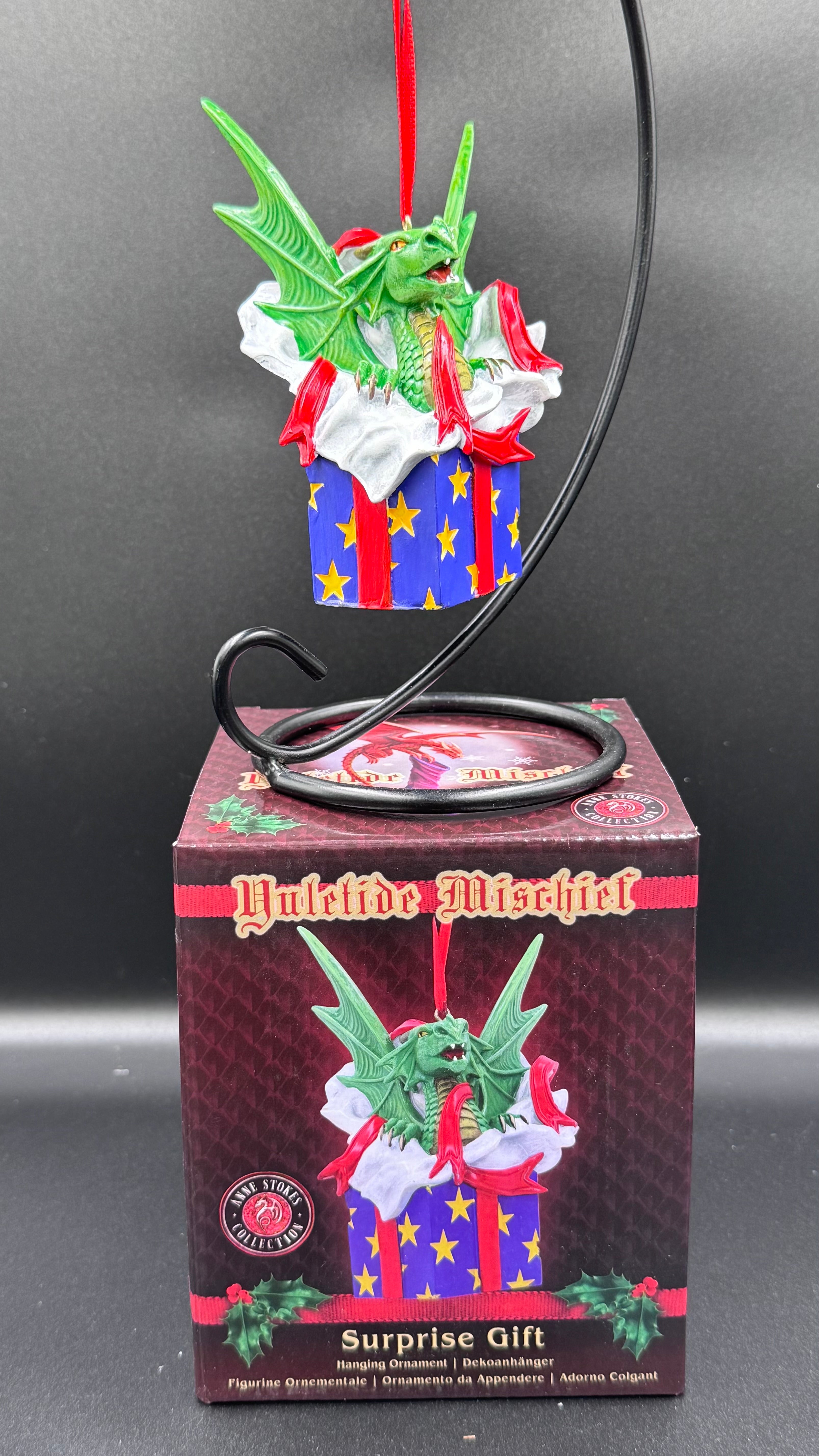 Anne Stokes Surprise Gift Hanging Ornament 12.5cm