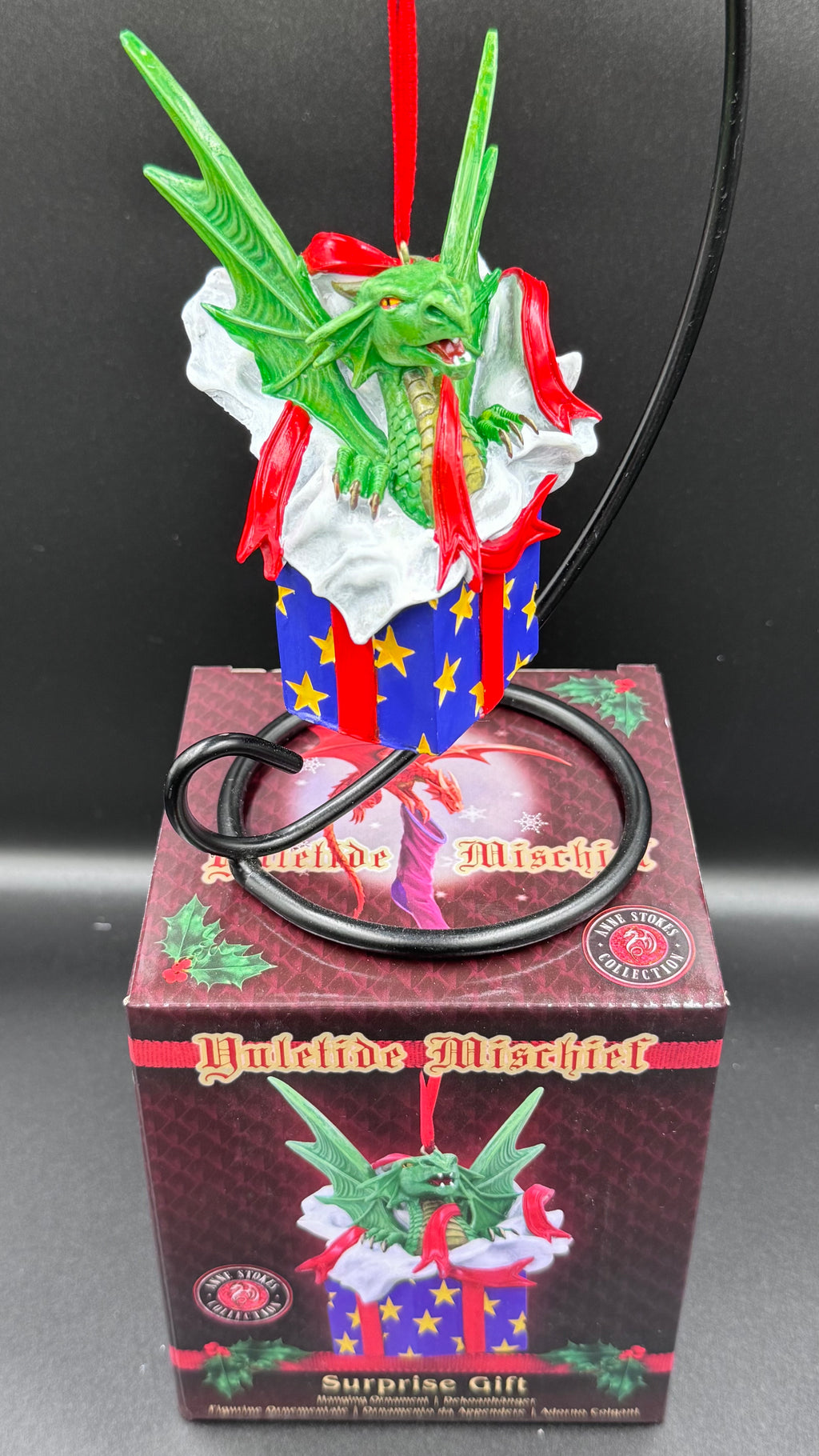 Anne Stokes Surprise Gift Hanging Ornament 12.5cm