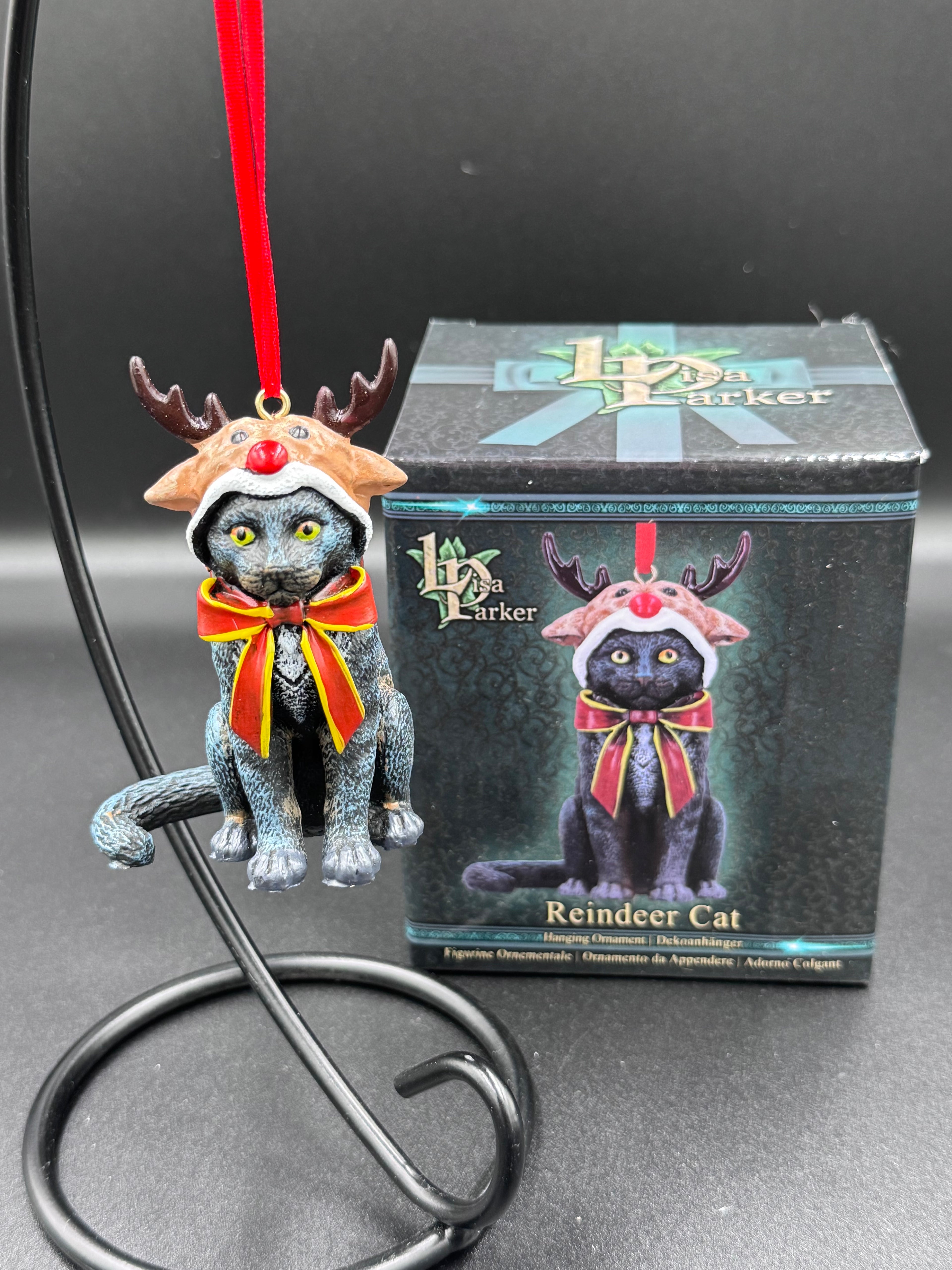 Lisa Parker Reindeer Cat Hanging Ornament 9cm