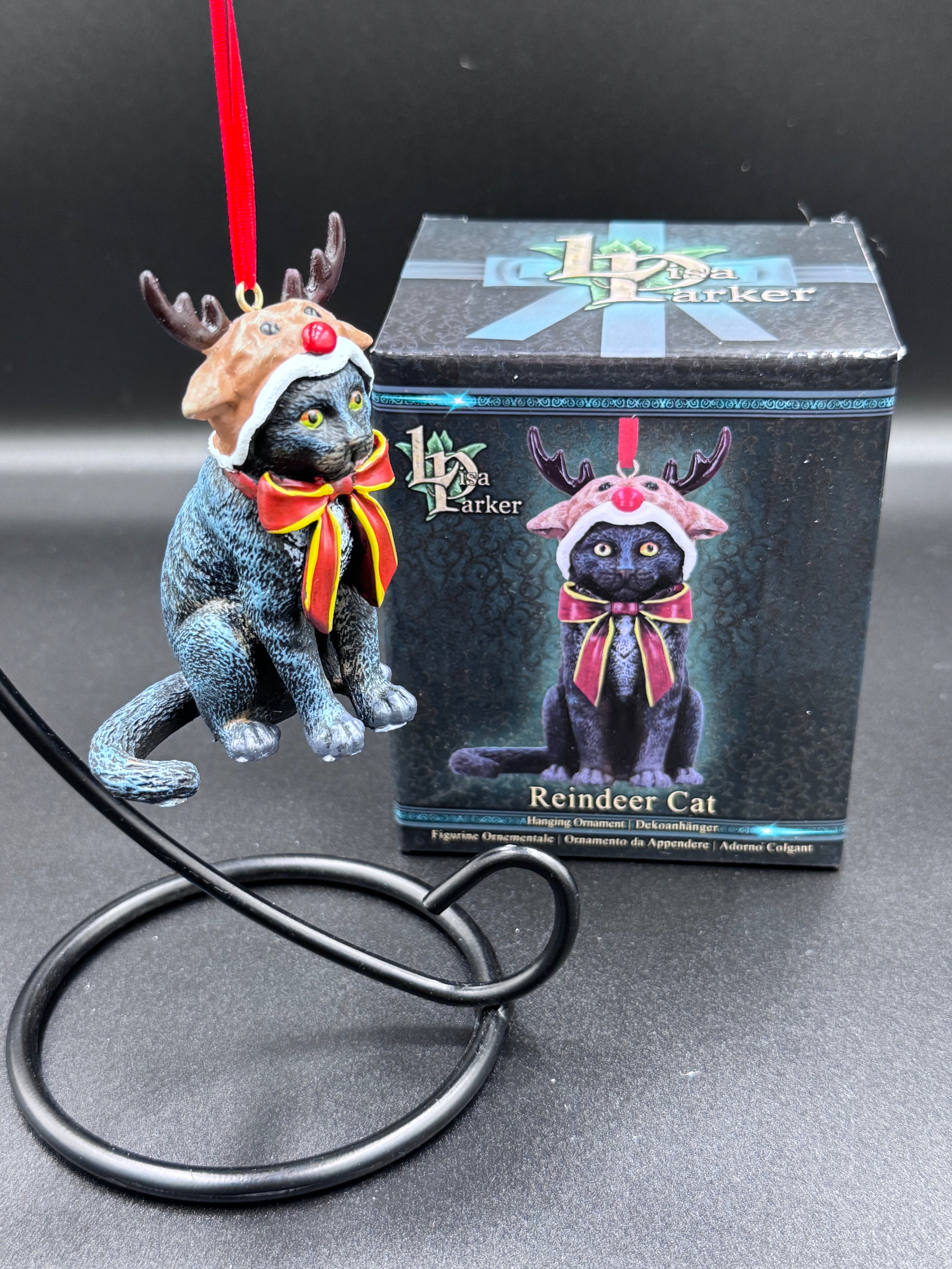 Lisa Parker Reindeer Cat Hanging Ornament 9cm