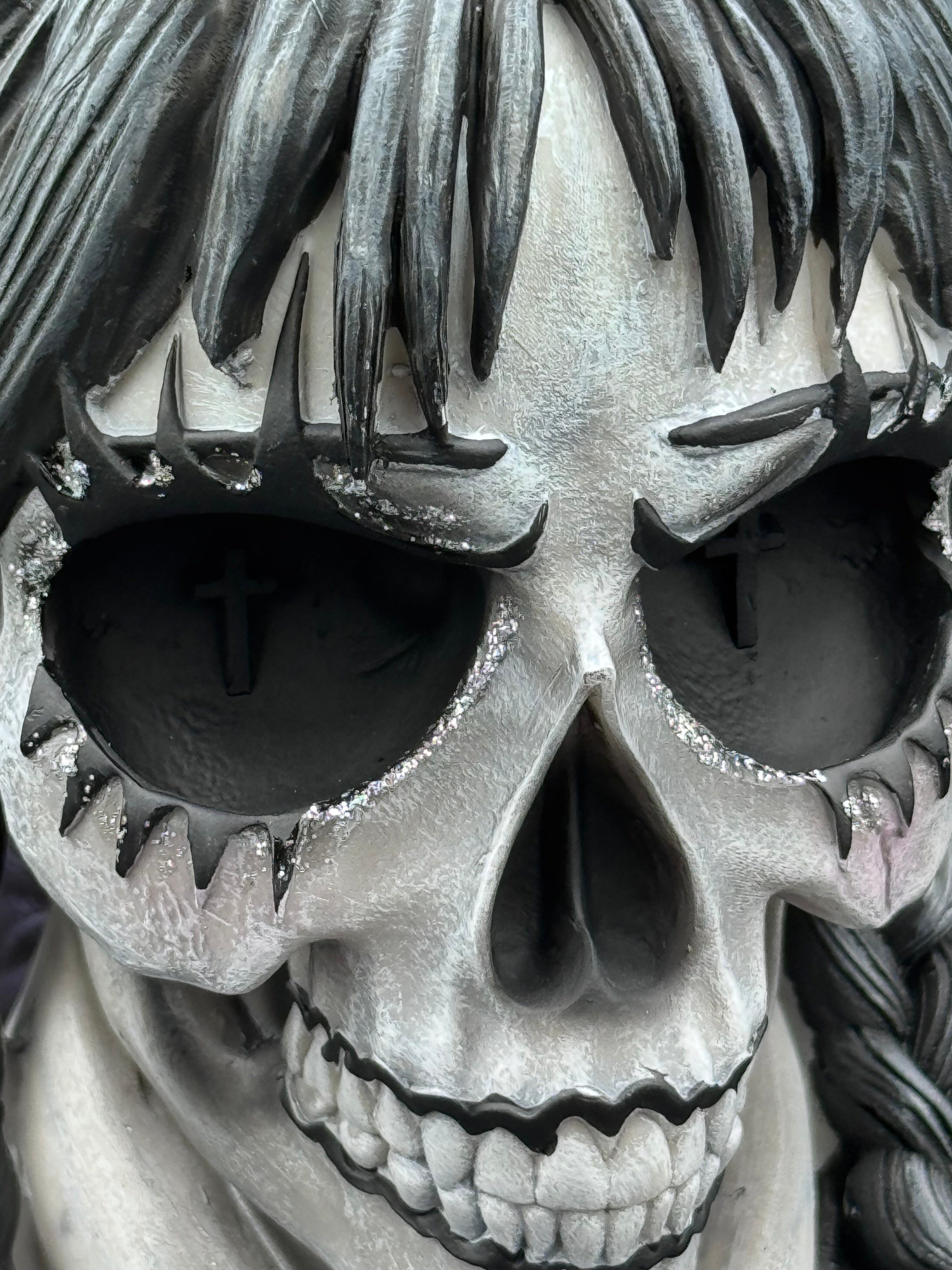 Dark Glare Gothic School Girl Skull by Nemesis Now