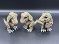 Three Wise See No, Hear No, Speak No, Tyrannosaurus Rex Dinosaur Figurines
