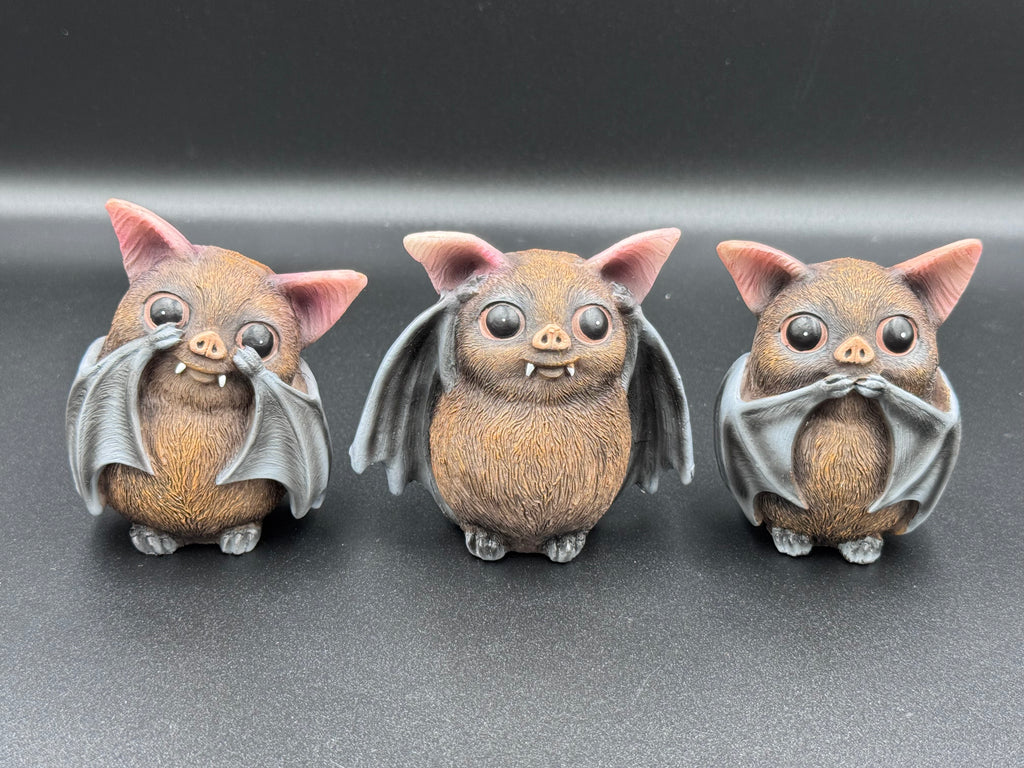 Three Wise Bats Figurines 8.5cm