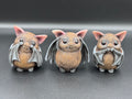 Three Wise Bats Figurines 8.5cm