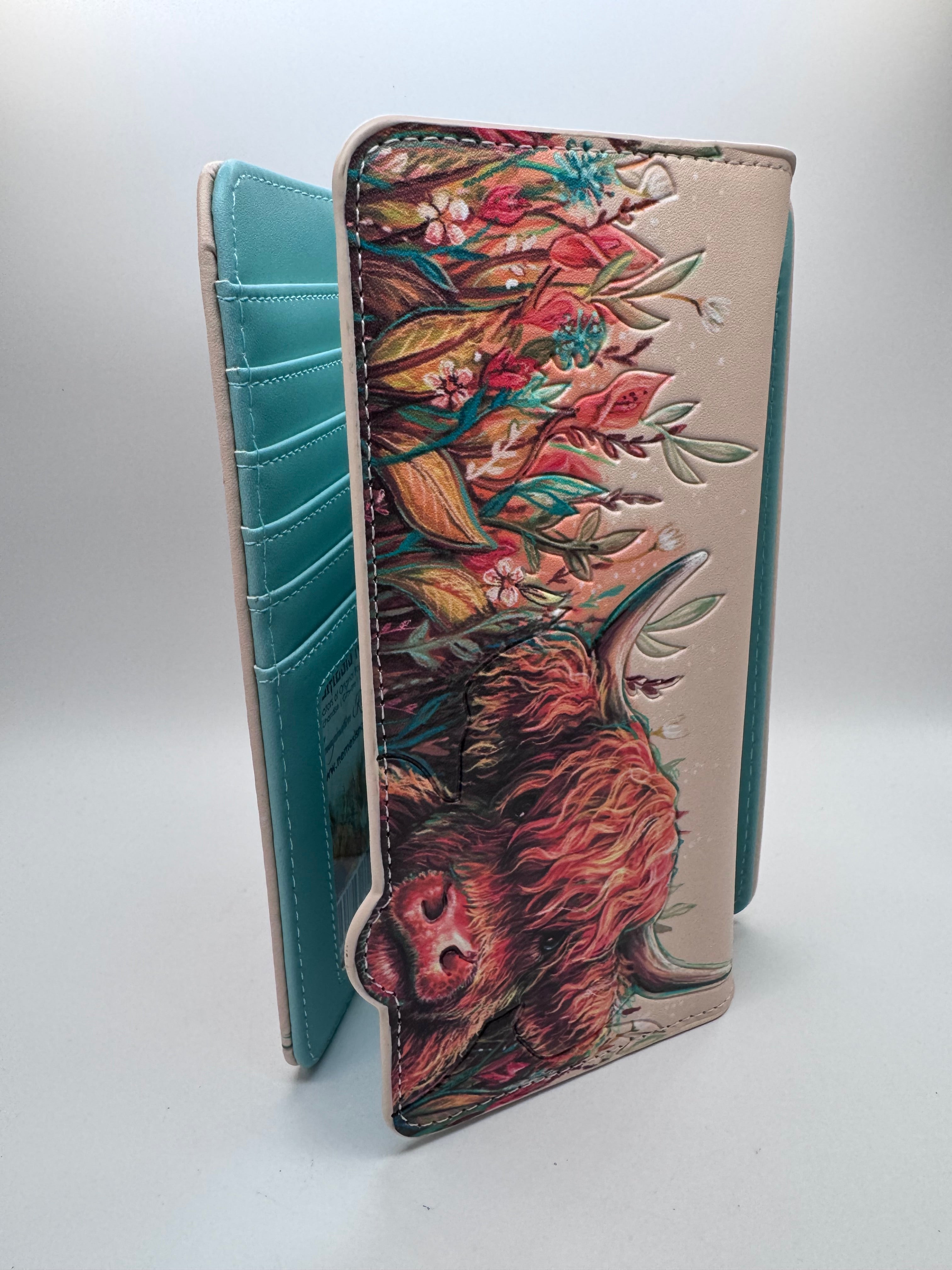 Highland Cow Embossed Purse 10cm