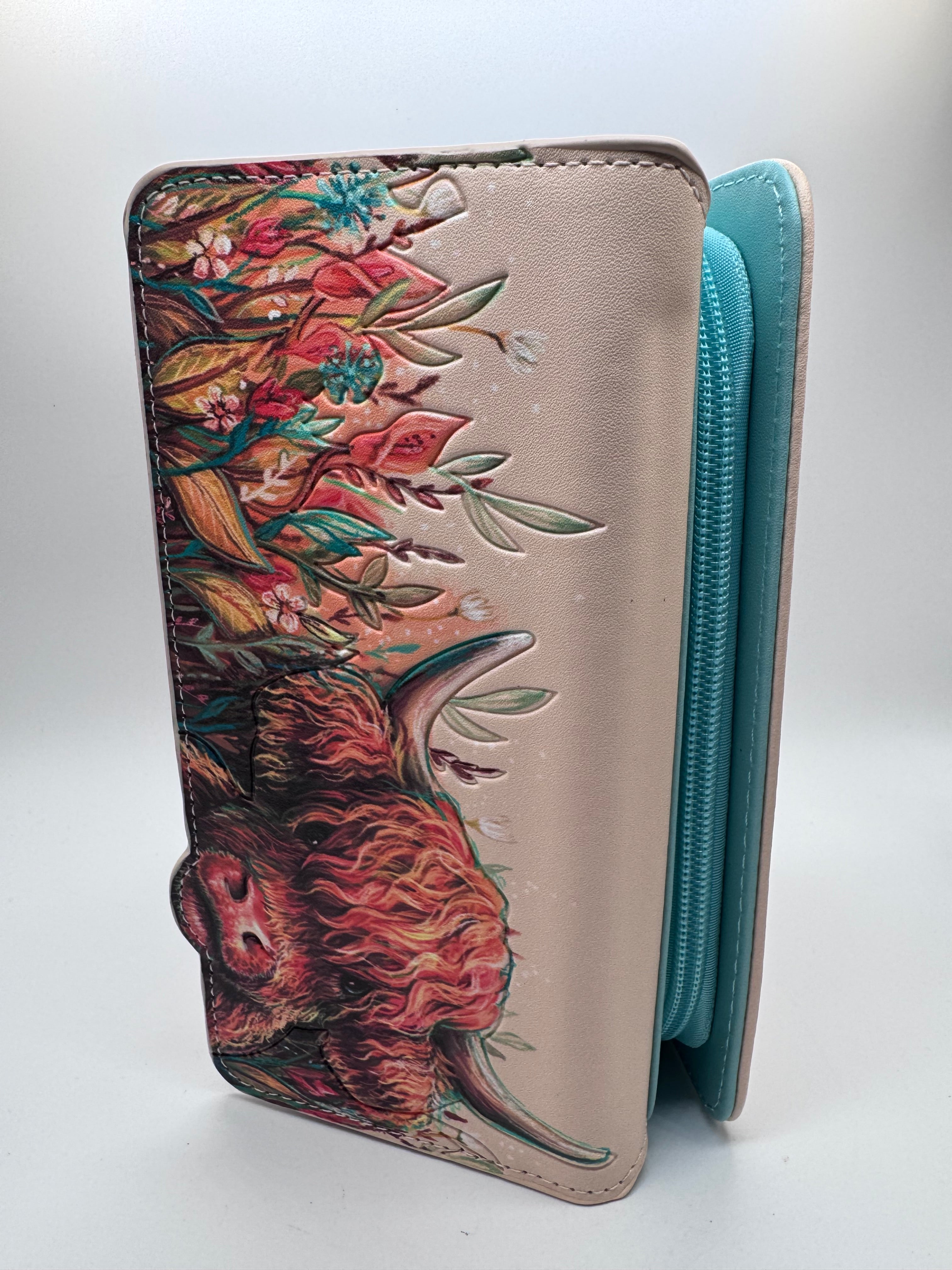 Highland Cow Embossed Purse 10cm