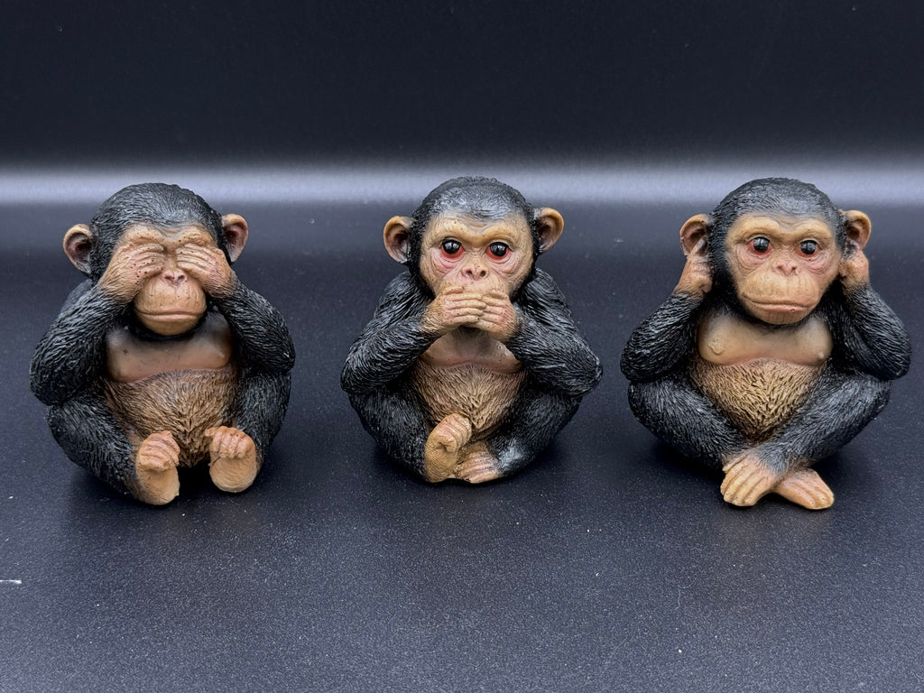 Three Wise Chimps 8cm