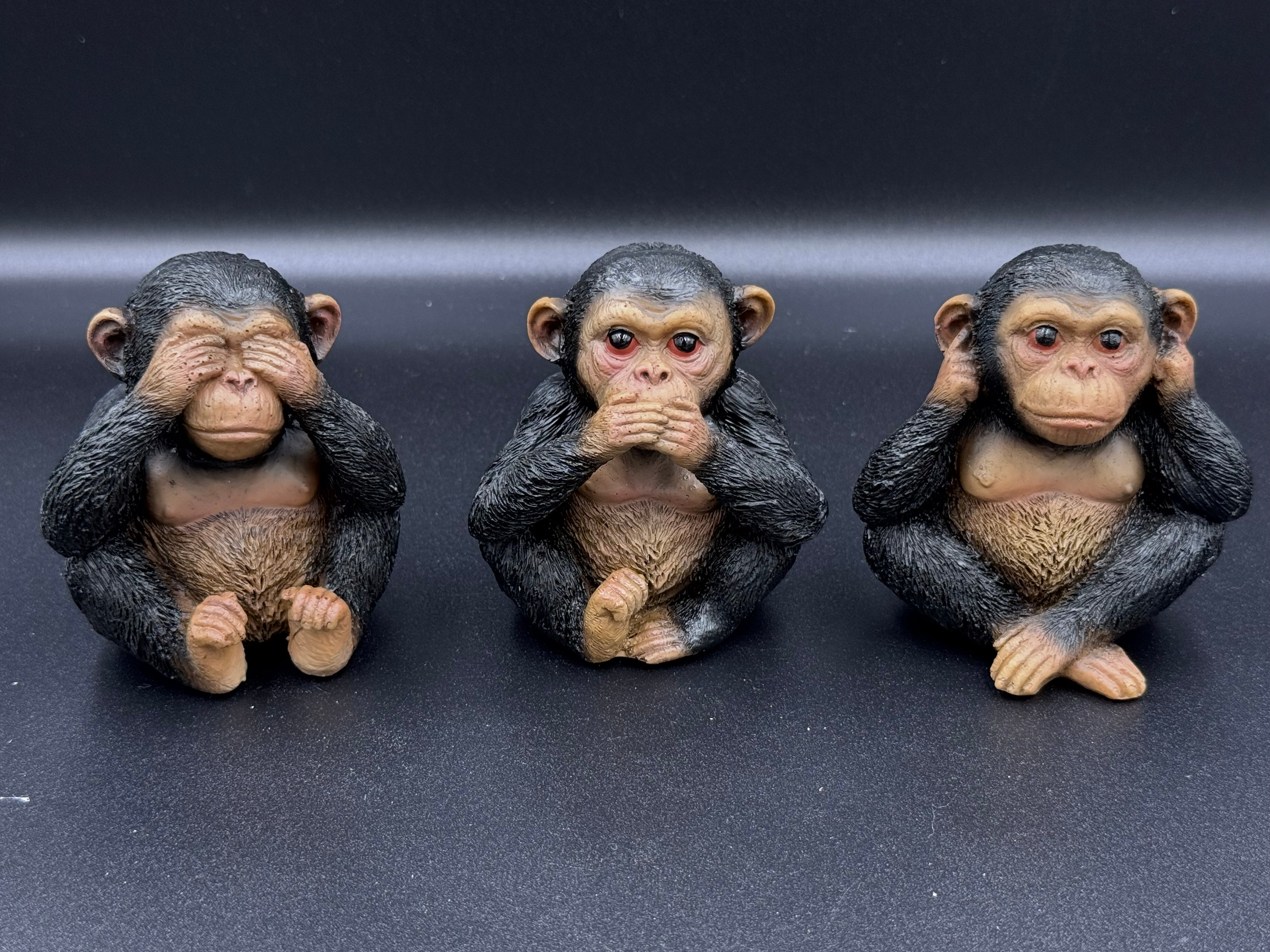 Three Wise Chimps 8cm