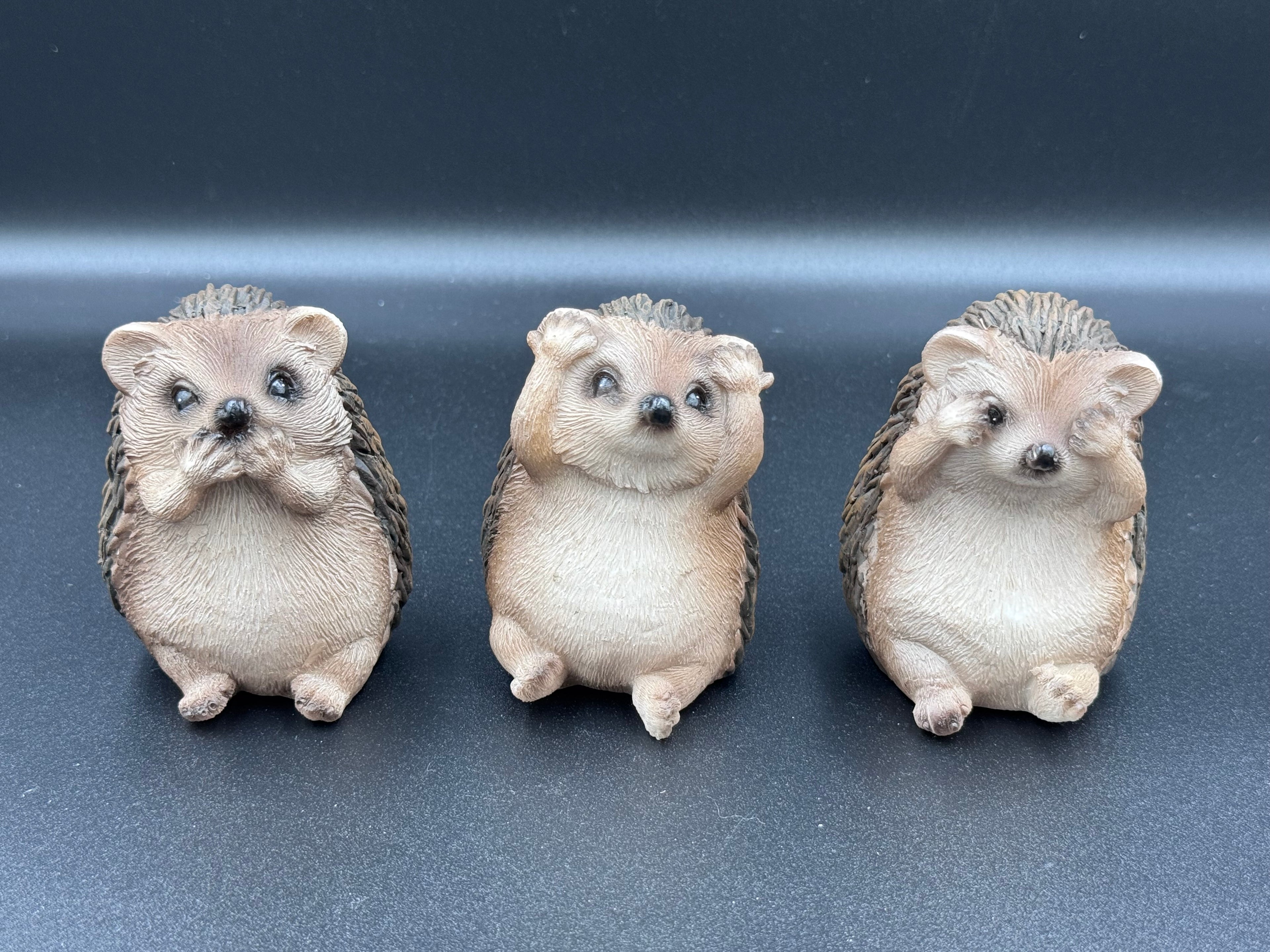 Three Wise Hedgehog Figurines 8.5cm