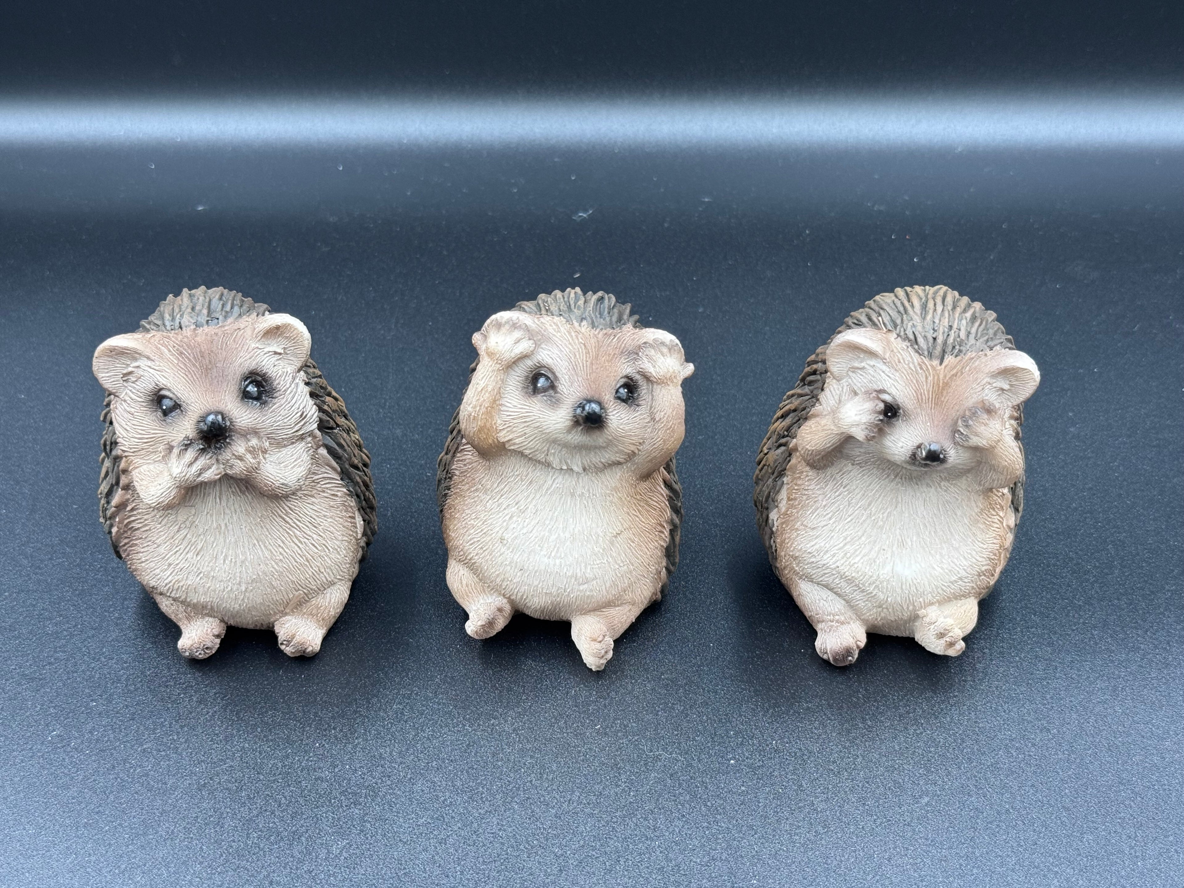 Three Wise Hedgehog Figurines 8.5cm