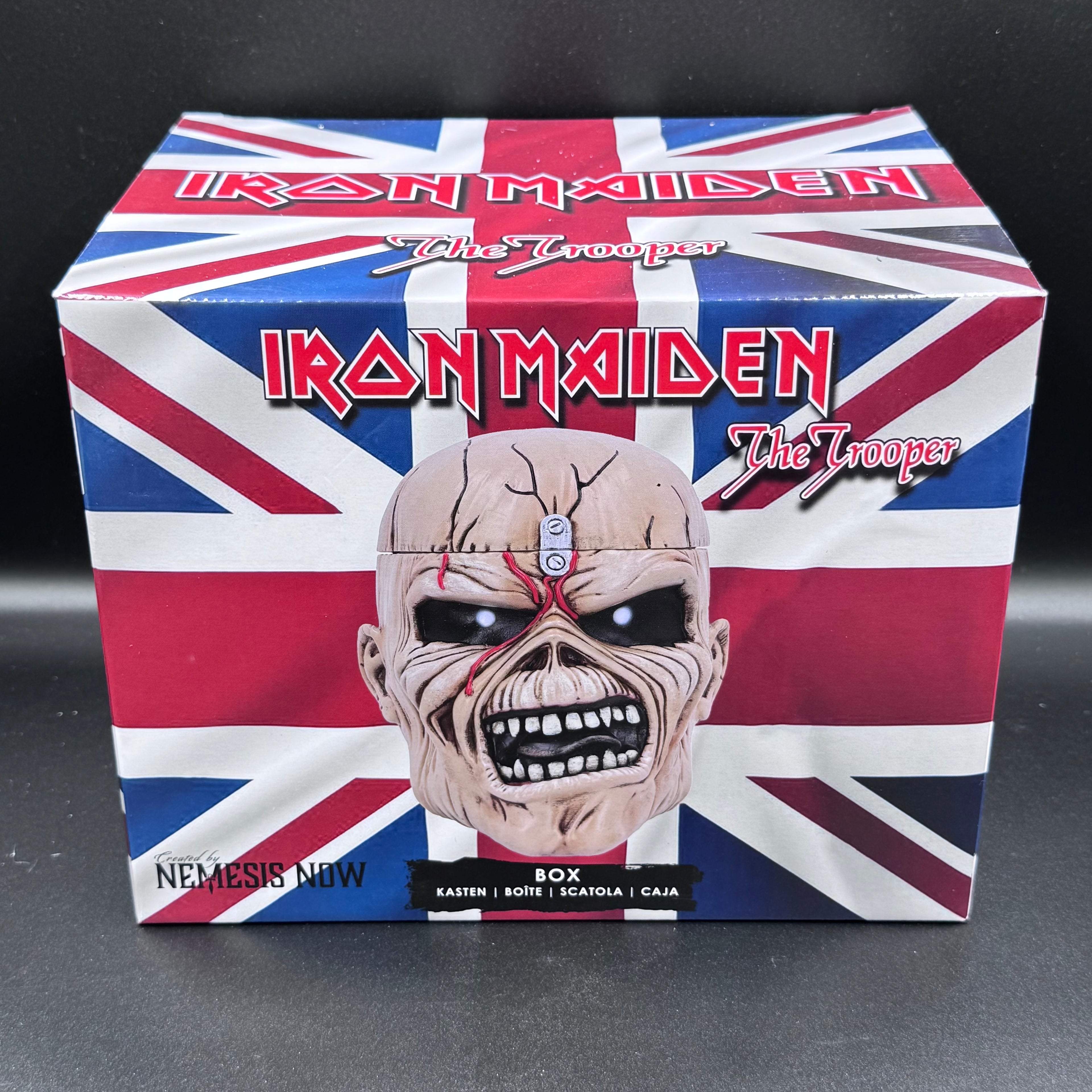 Iron Maiden Eddie The Trooper Head Trinket Box