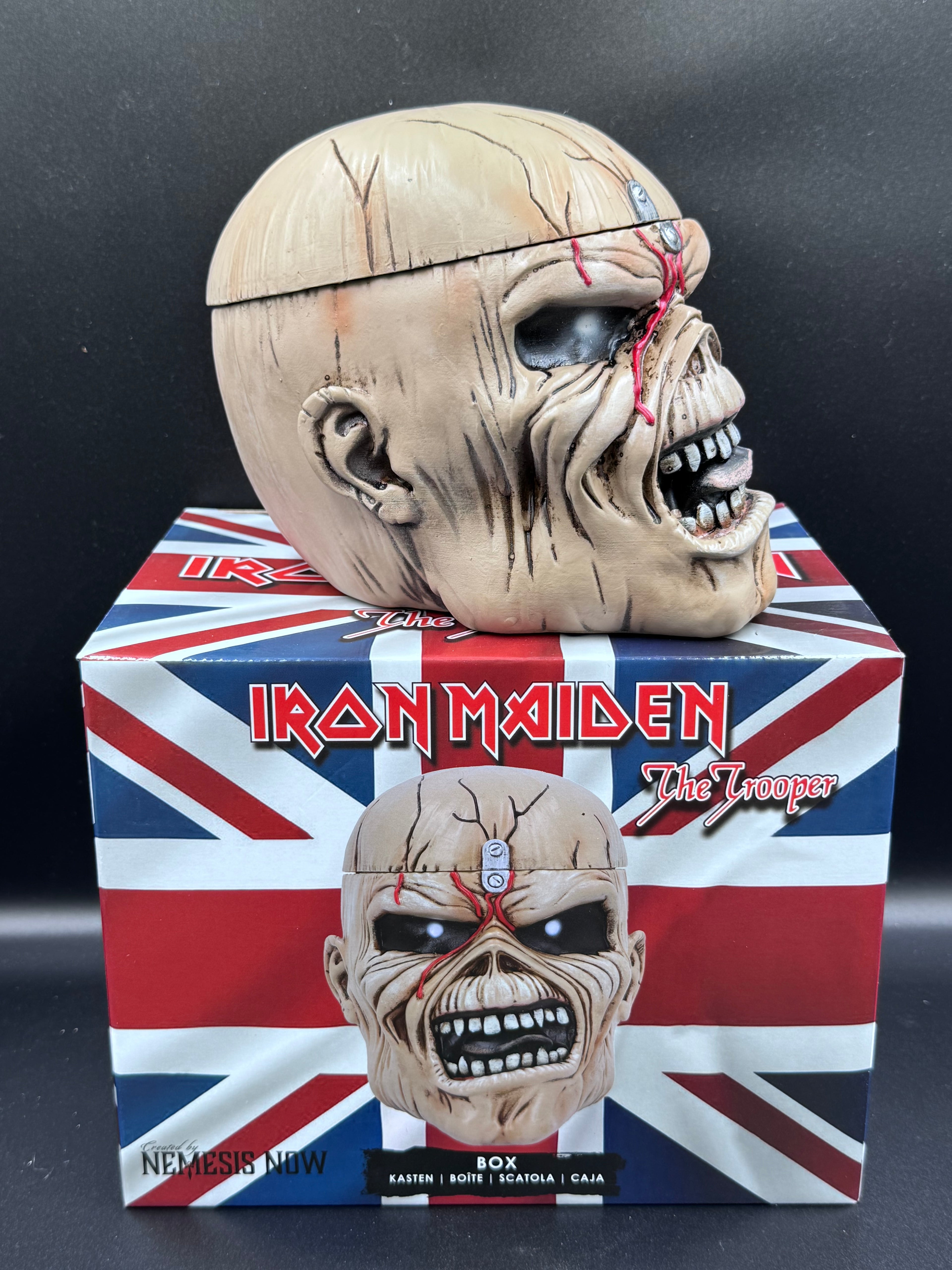 Iron Maiden Eddie The Trooper Head Trinket Box