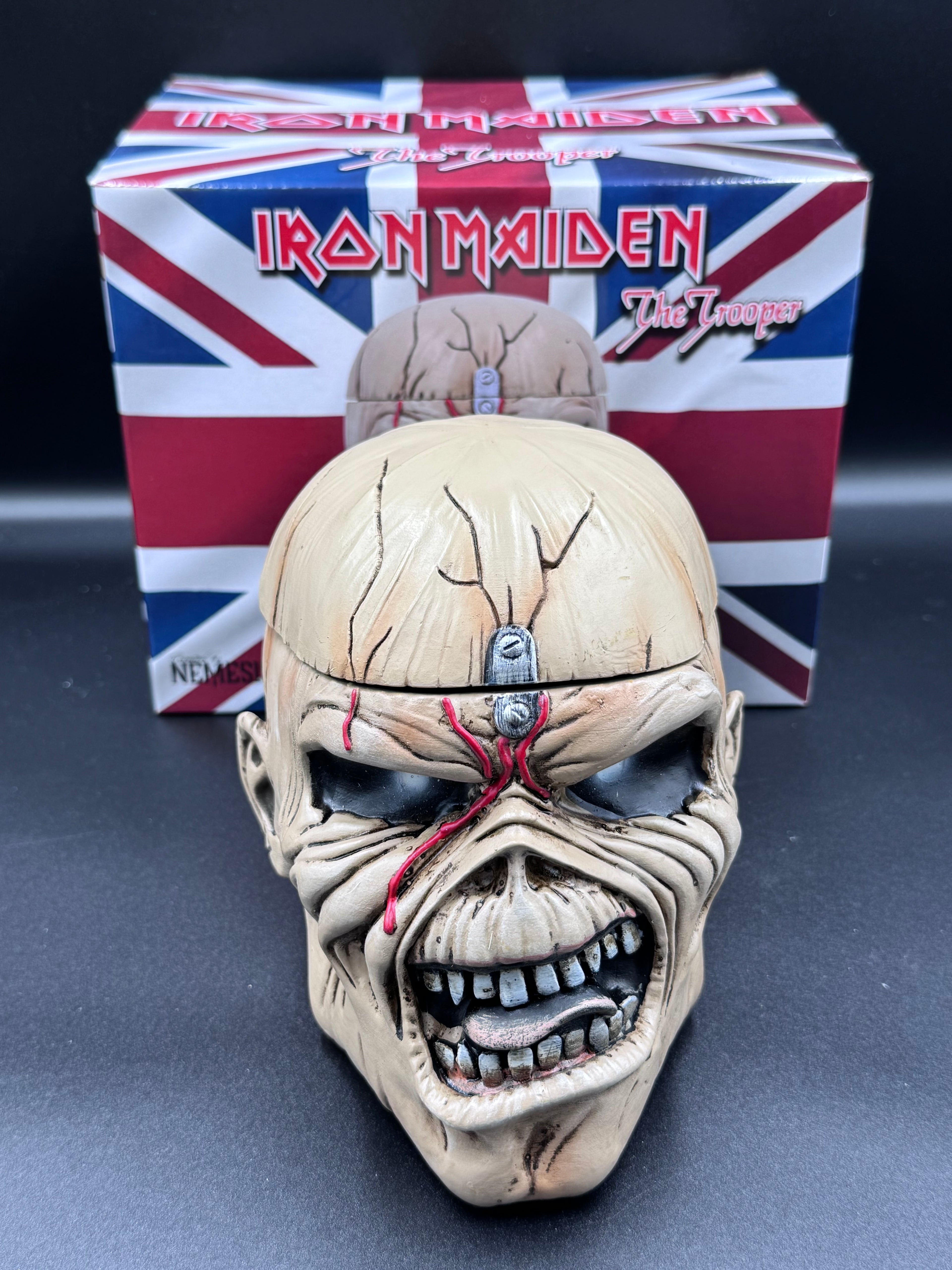 Iron Maiden Eddie The Trooper Head Trinket Box