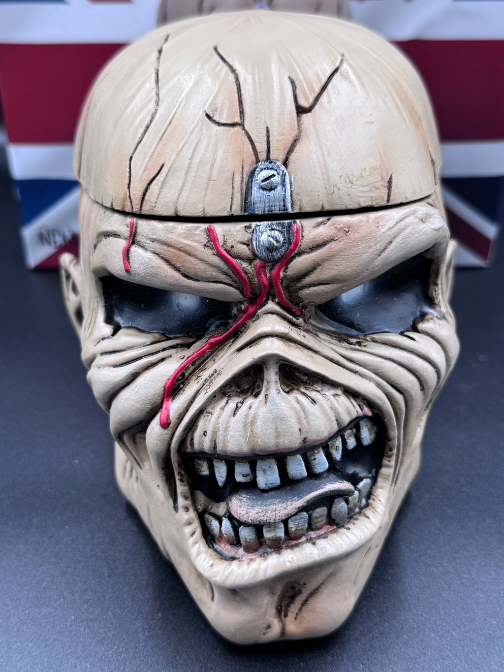 Iron Maiden Eddie The Trooper Head Trinket Box