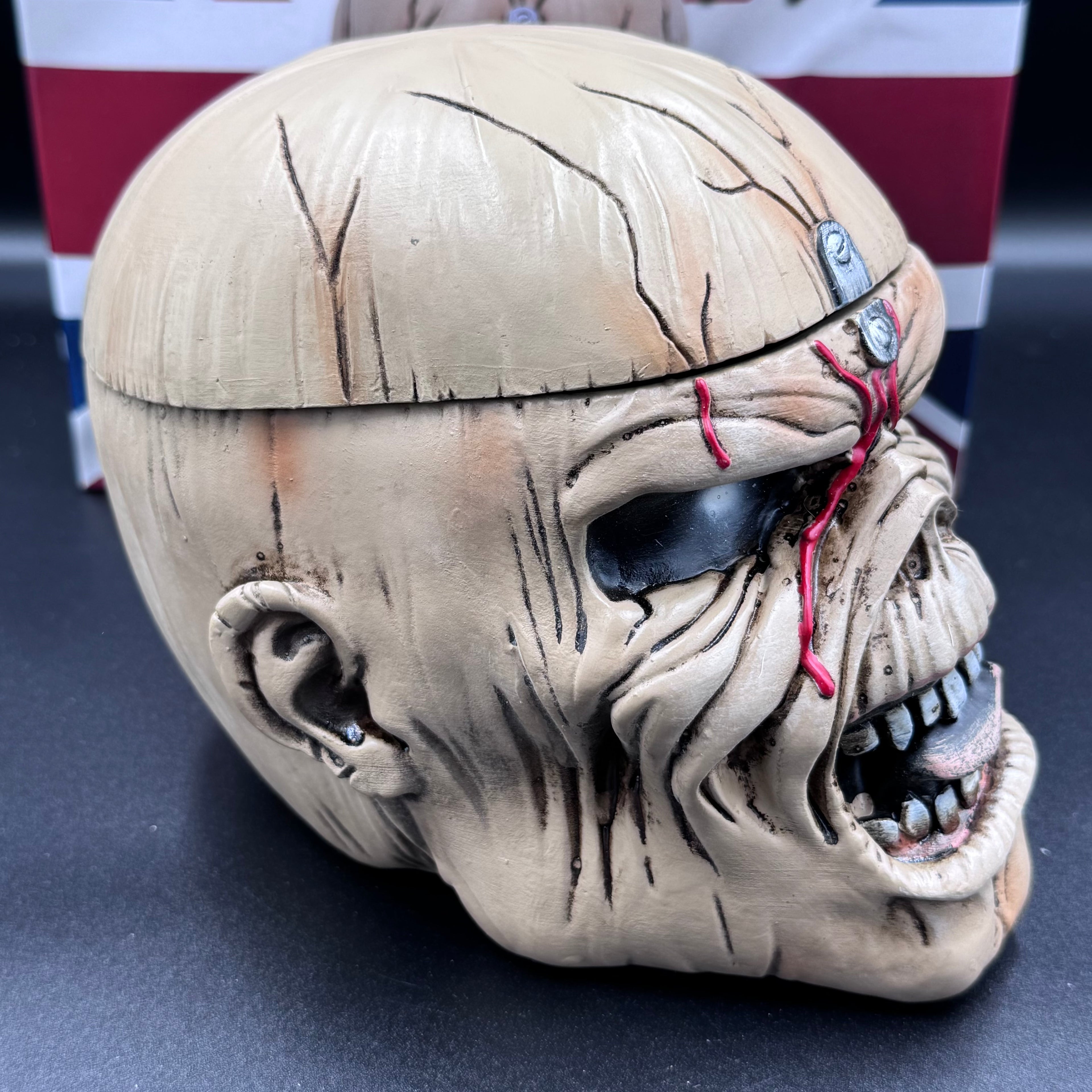 Iron Maiden Eddie The Trooper Head Trinket Box