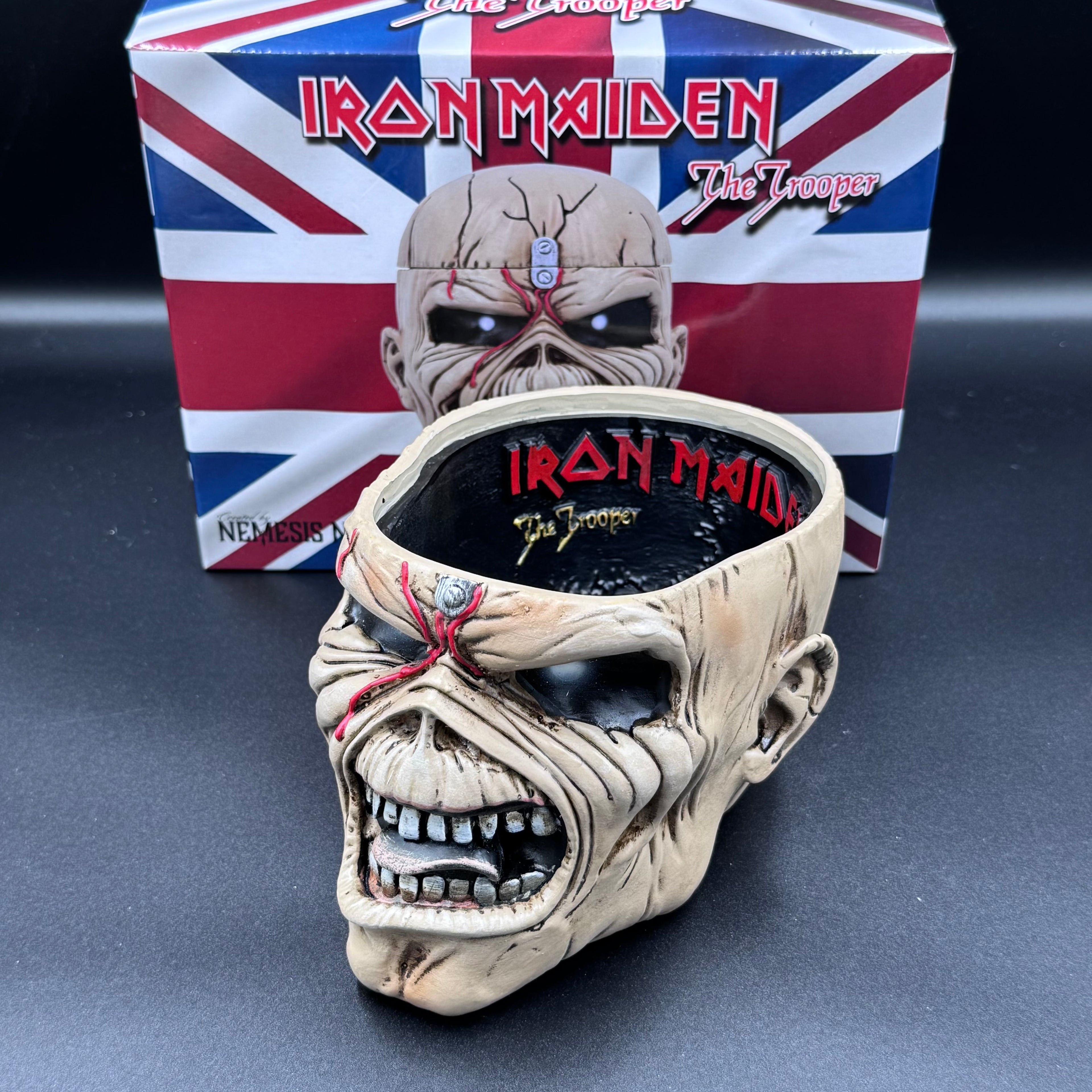 Iron Maiden Eddie The Trooper Head Trinket Box