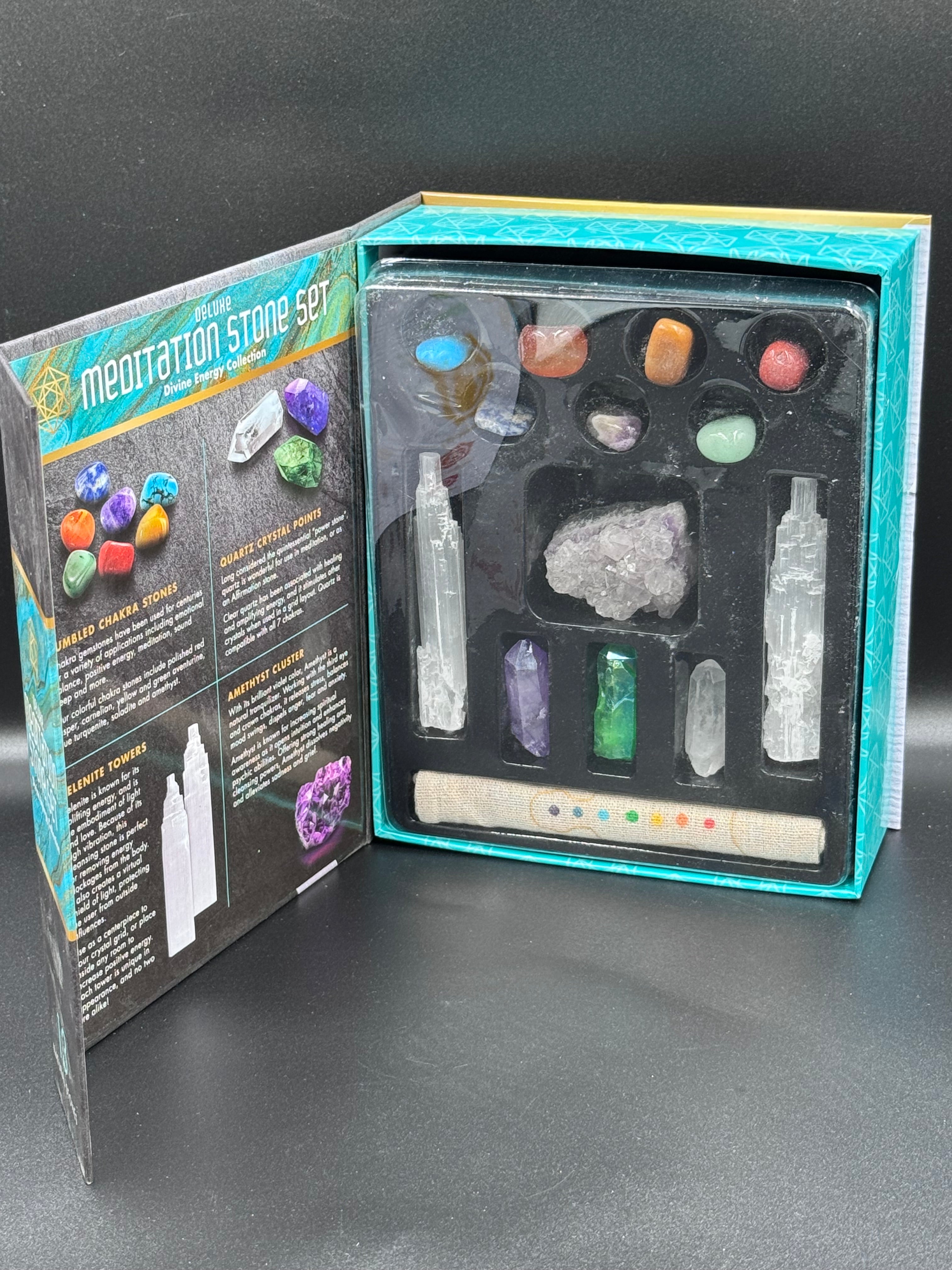 Deluxe Meditation Stone Set Power of Stone Divine Energy Stone Collection boxed
