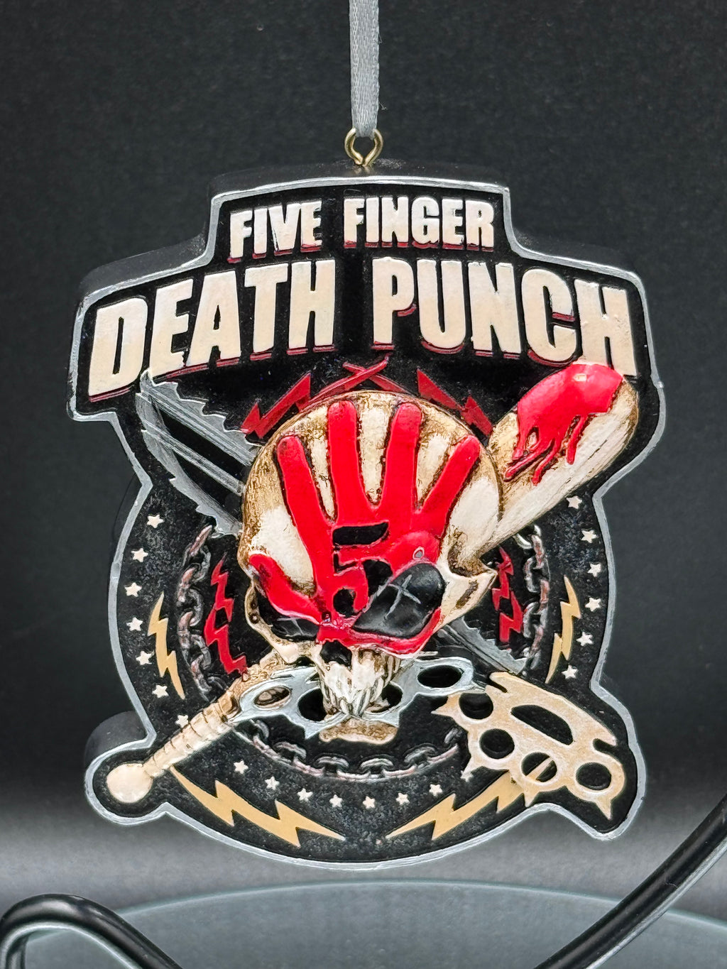 Five Finger Death Punch Hanging Xmas Decoration 9.5cm