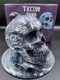 Black and White Traditional, Tribal Tattoo Fund Skull