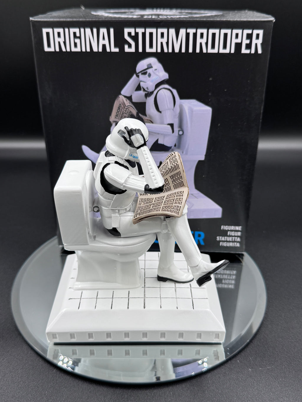 Original Stormtrooper Pooper Trooper on a Toilet Figurine