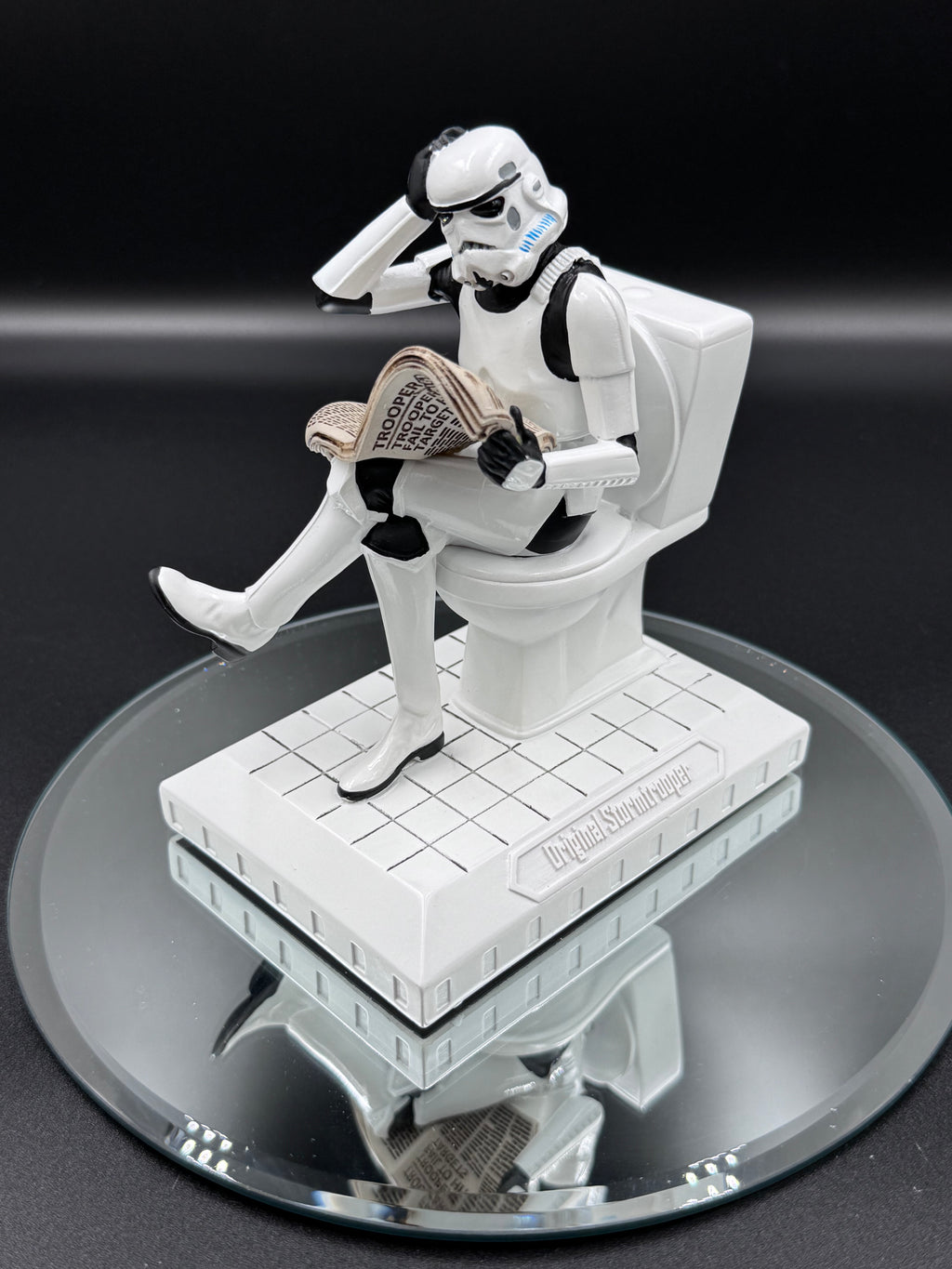 Original Stormtrooper Pooper Trooper on a Toilet Figurine
