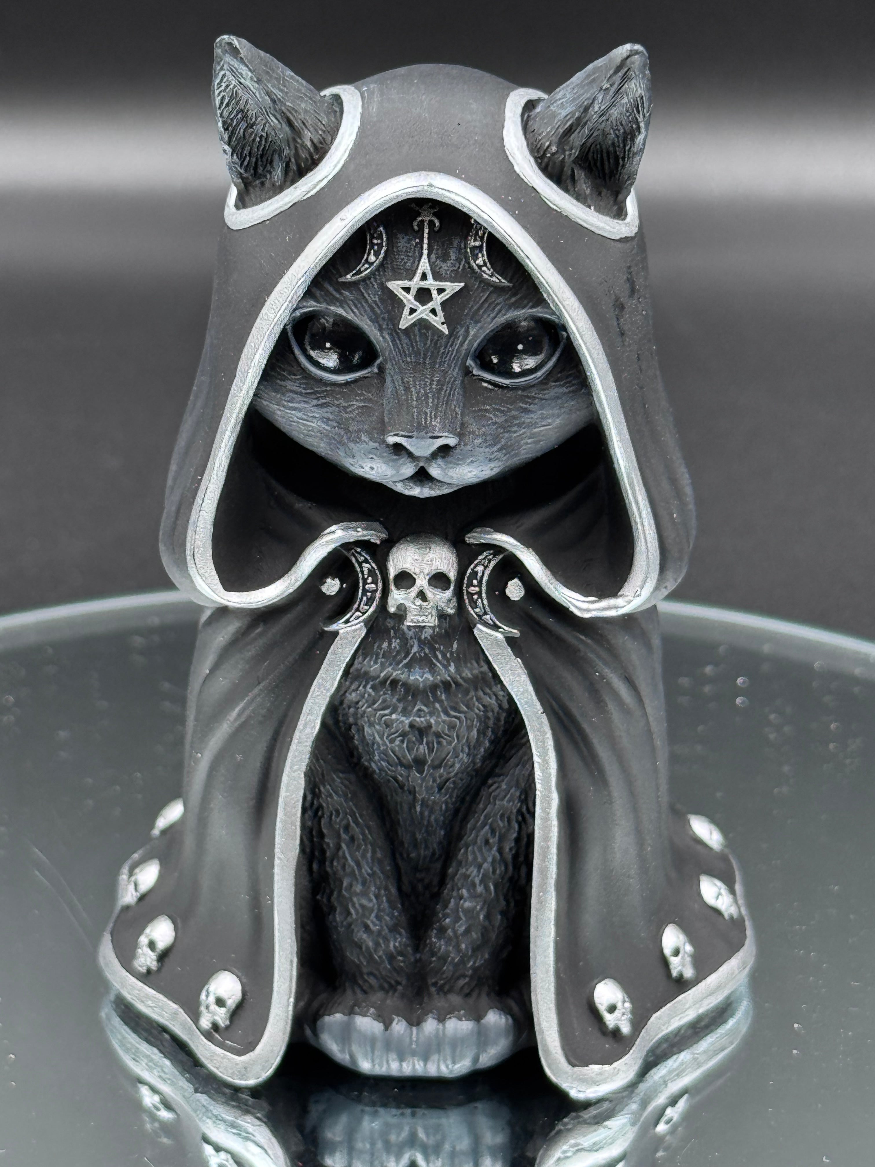 Zefur Collectible Cat Cult Cuties Figurine | Gothic Kawaii Cat