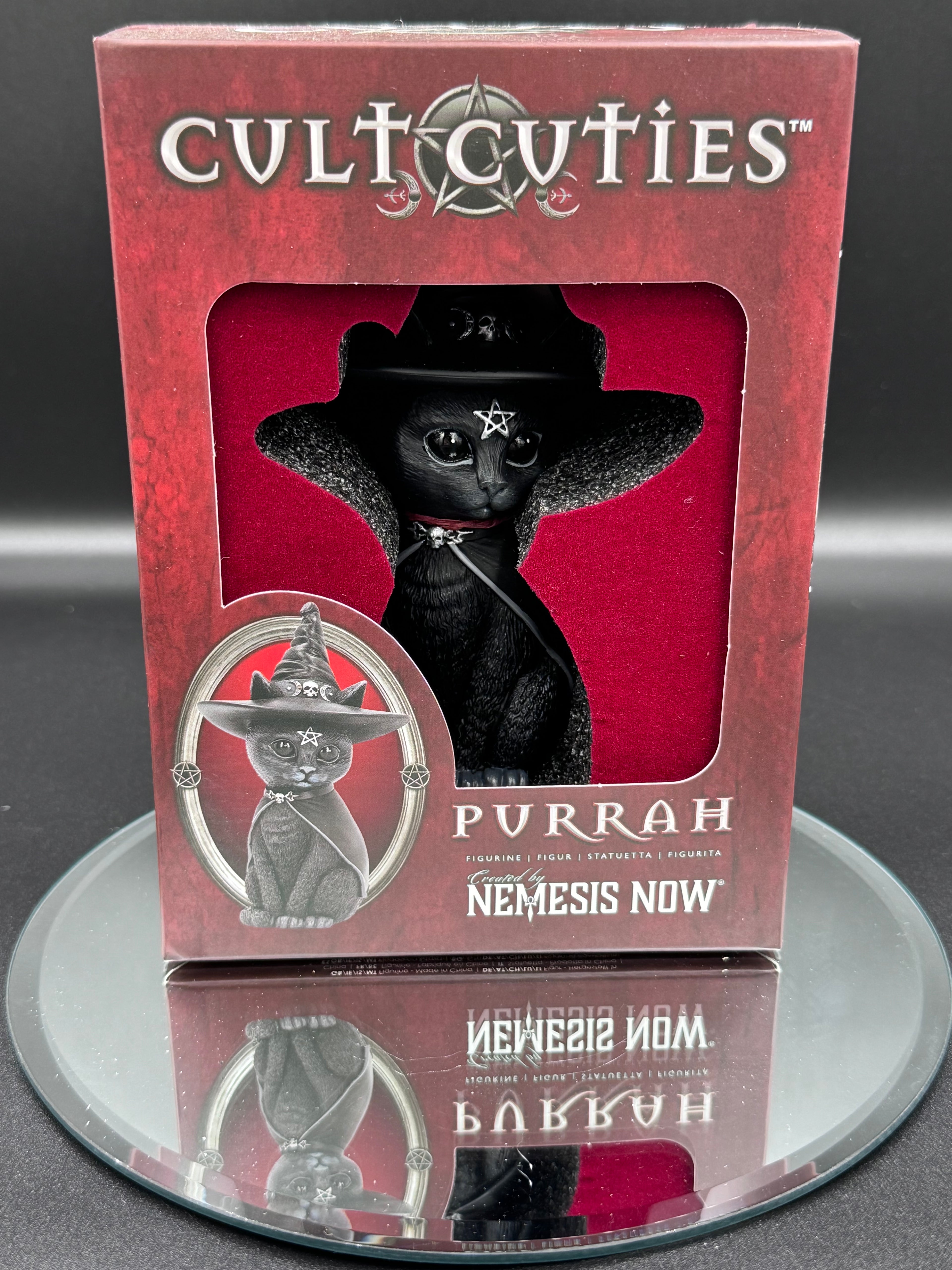 Purrah Witches Hat Occult Cat Figurine