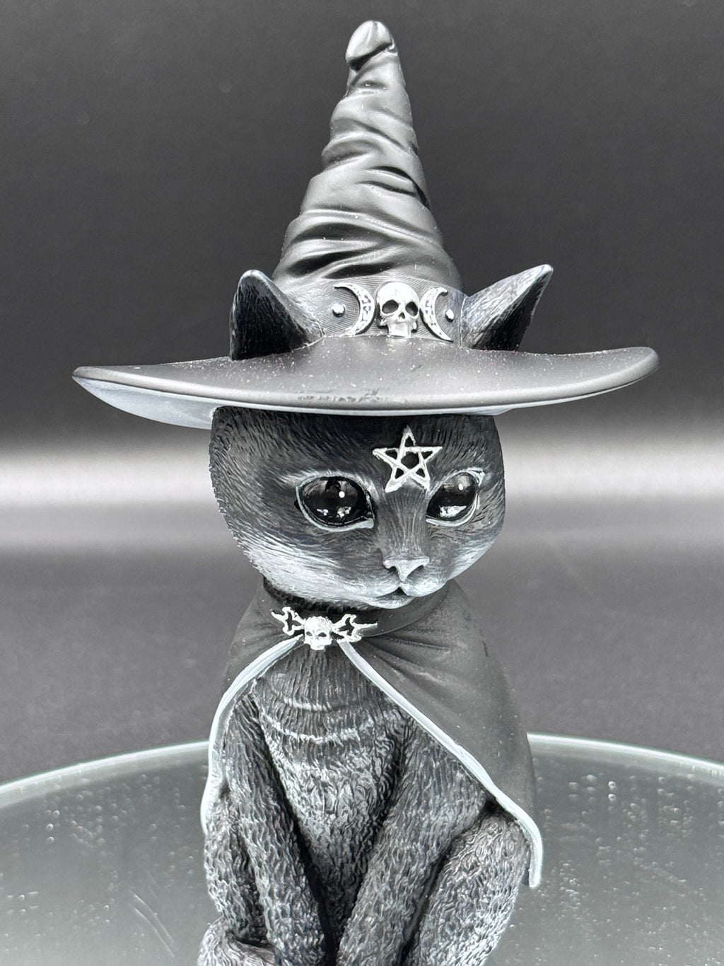 Purrah Witches Hat Occult Cat Figurine