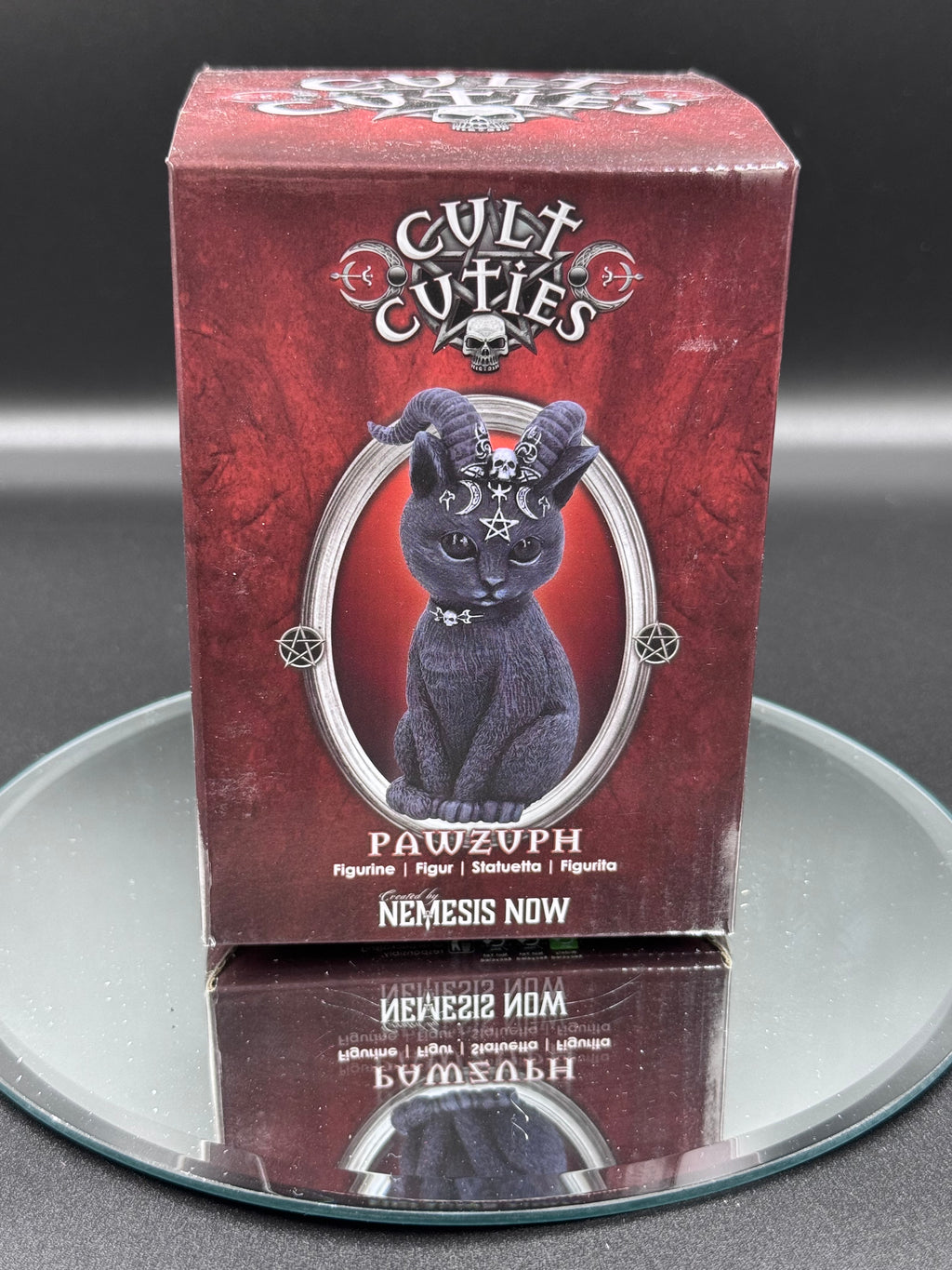 Pawzuph Horned Occult Cat Figurine