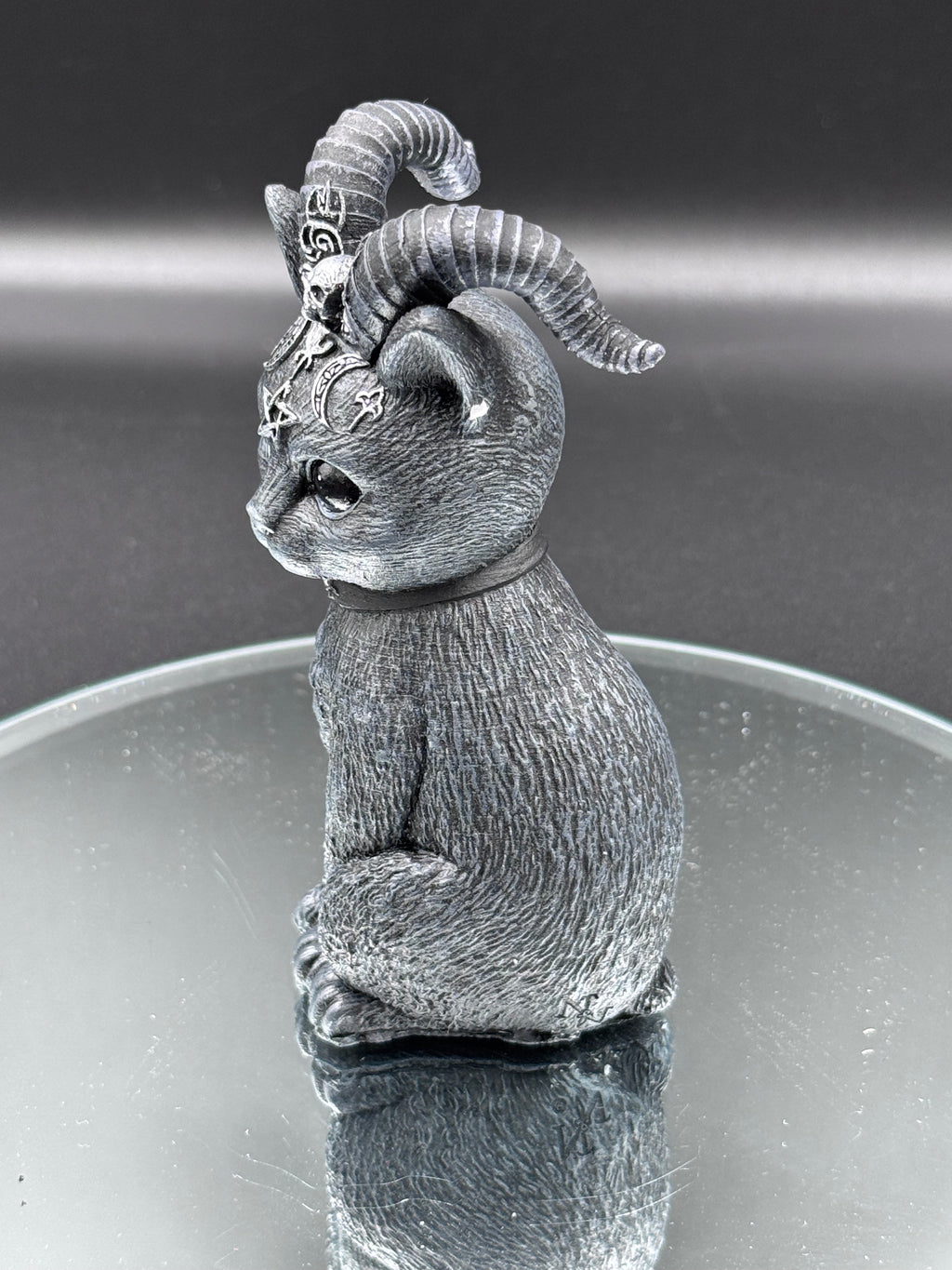 Pawzuph Horned Occult Cat Figurine