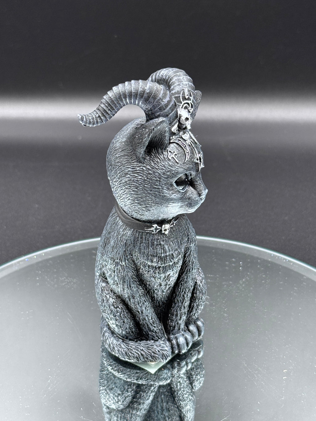 Pawzuph Horned Occult Cat Figurine