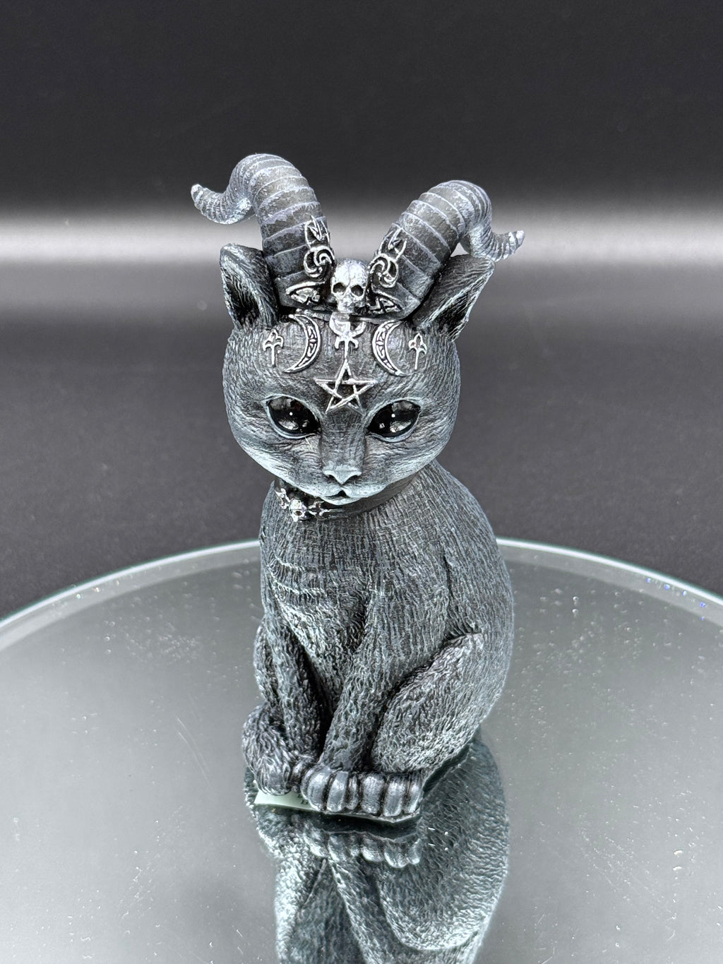 Pawzuph Horned Occult Cat Figurine