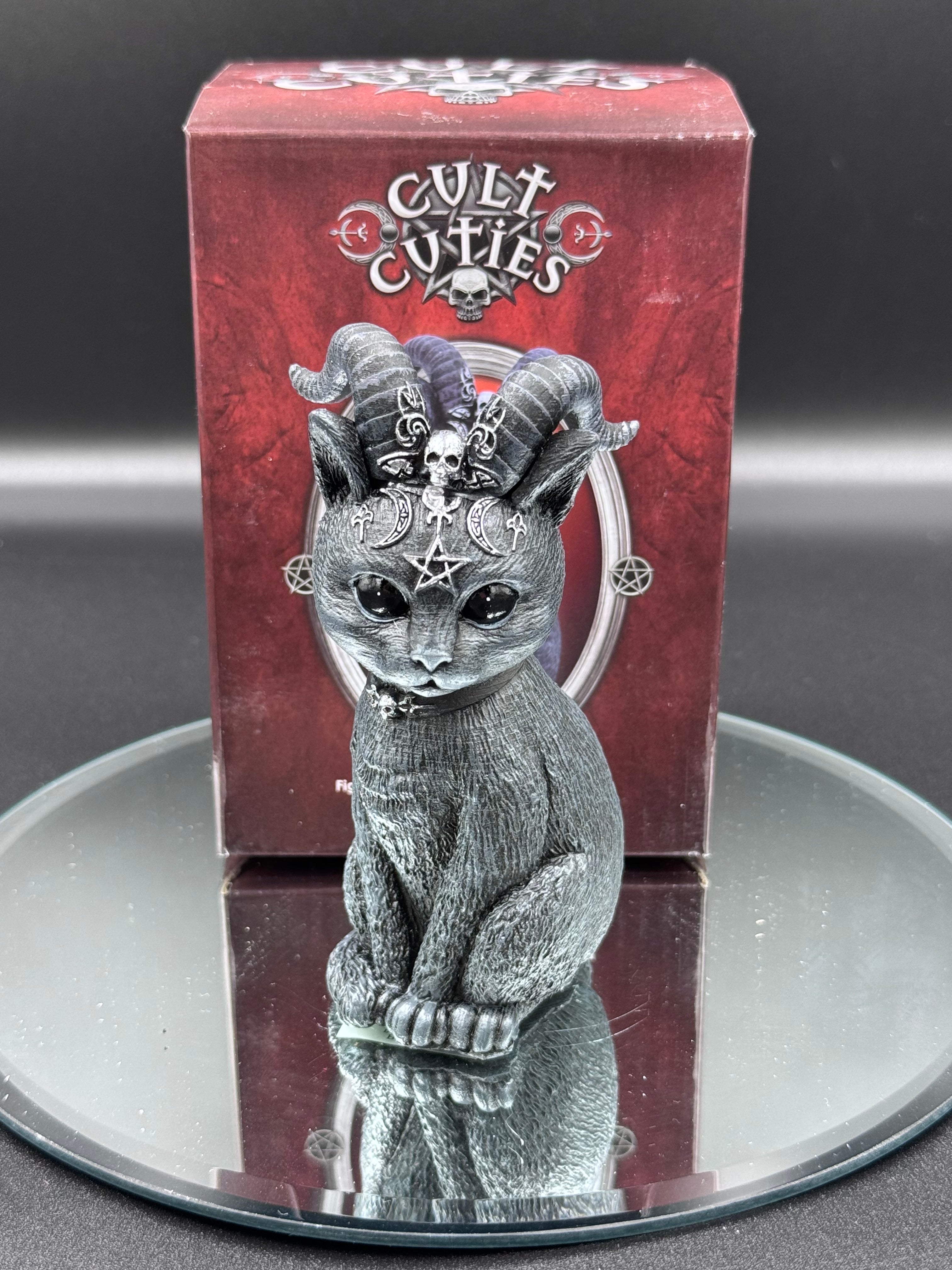 Pawzuph Horned Occult Cat Figurine