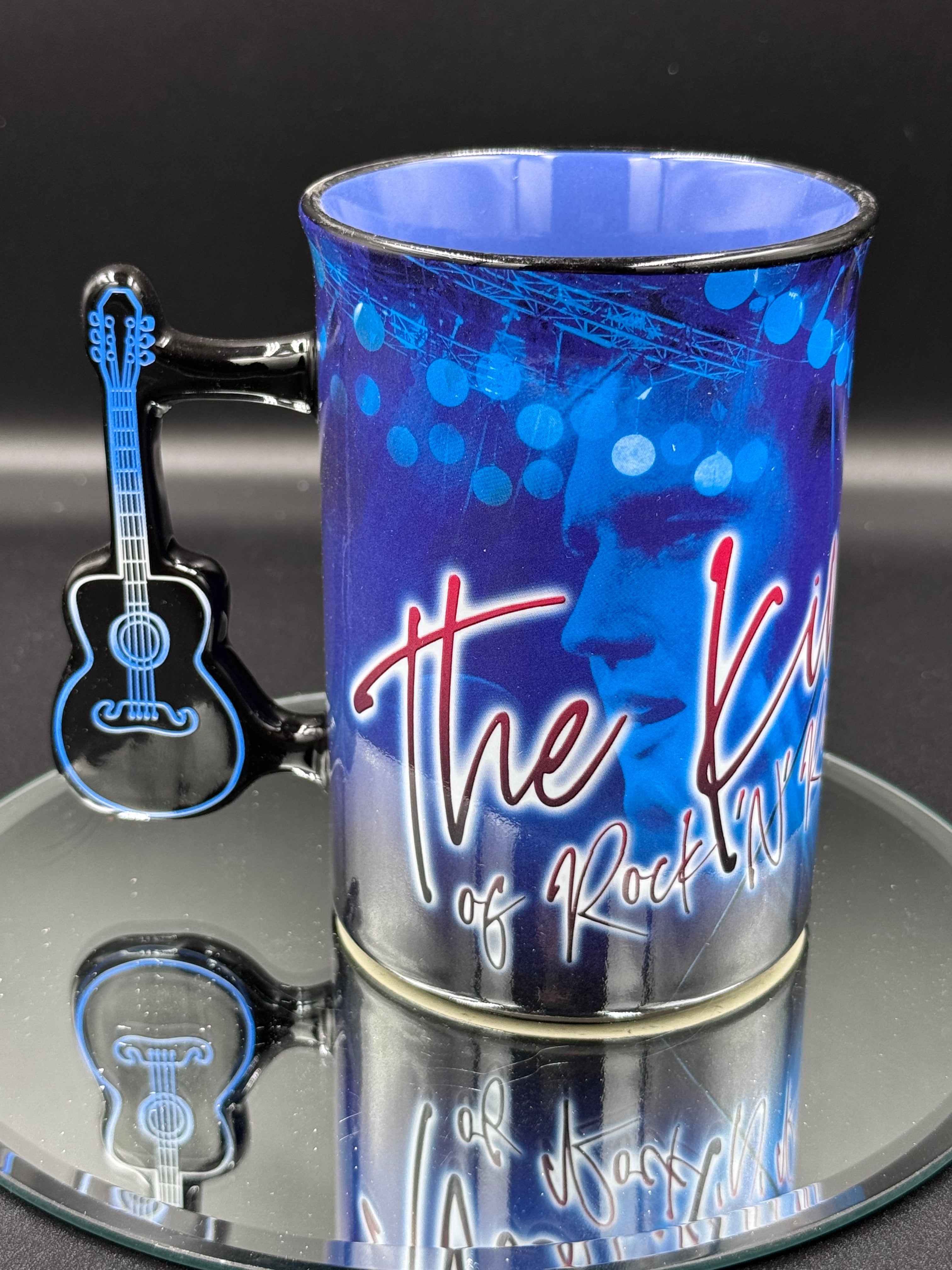 Elvis The King of Rock and Roll Blue Mug, 16oz