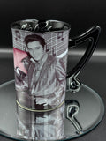 Elvis Presley with Pink Cadillac Drinking Mug, Black