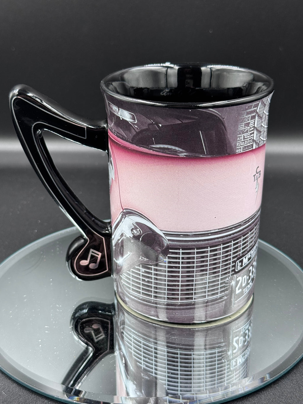 Elvis Presley with Pink Cadillac Drinking Mug, Black