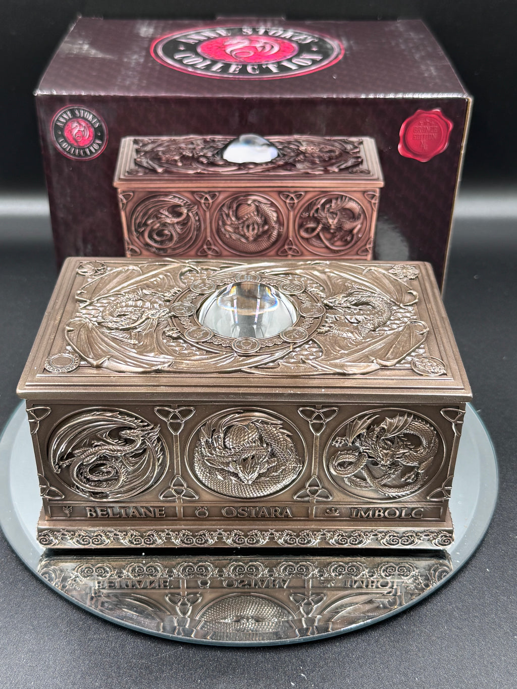 Anne Stokes Dragons of the Sabbats Tarot Box Bronze