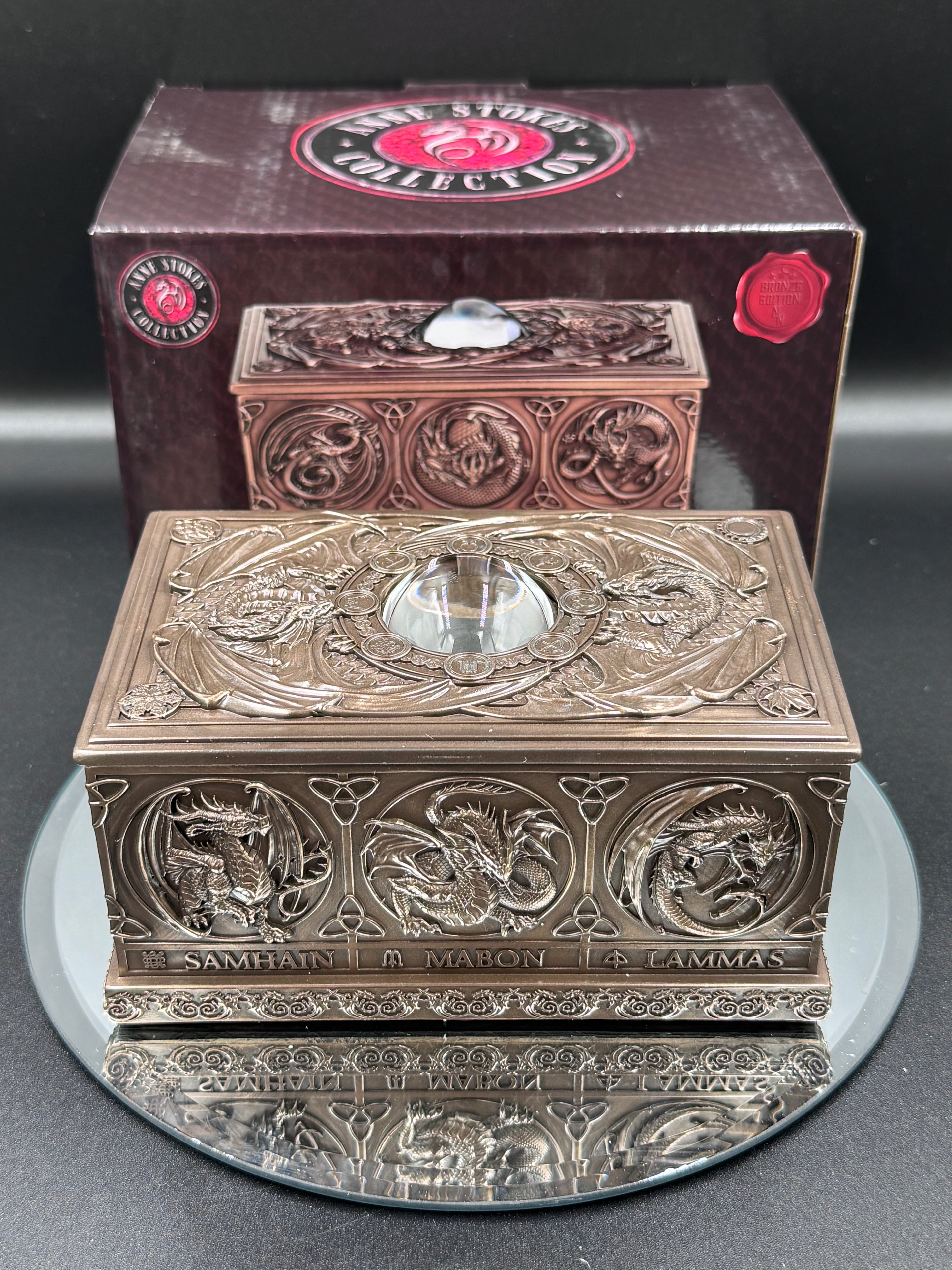 Anne Stokes Dragons of the Sabbats Tarot Box Bronze