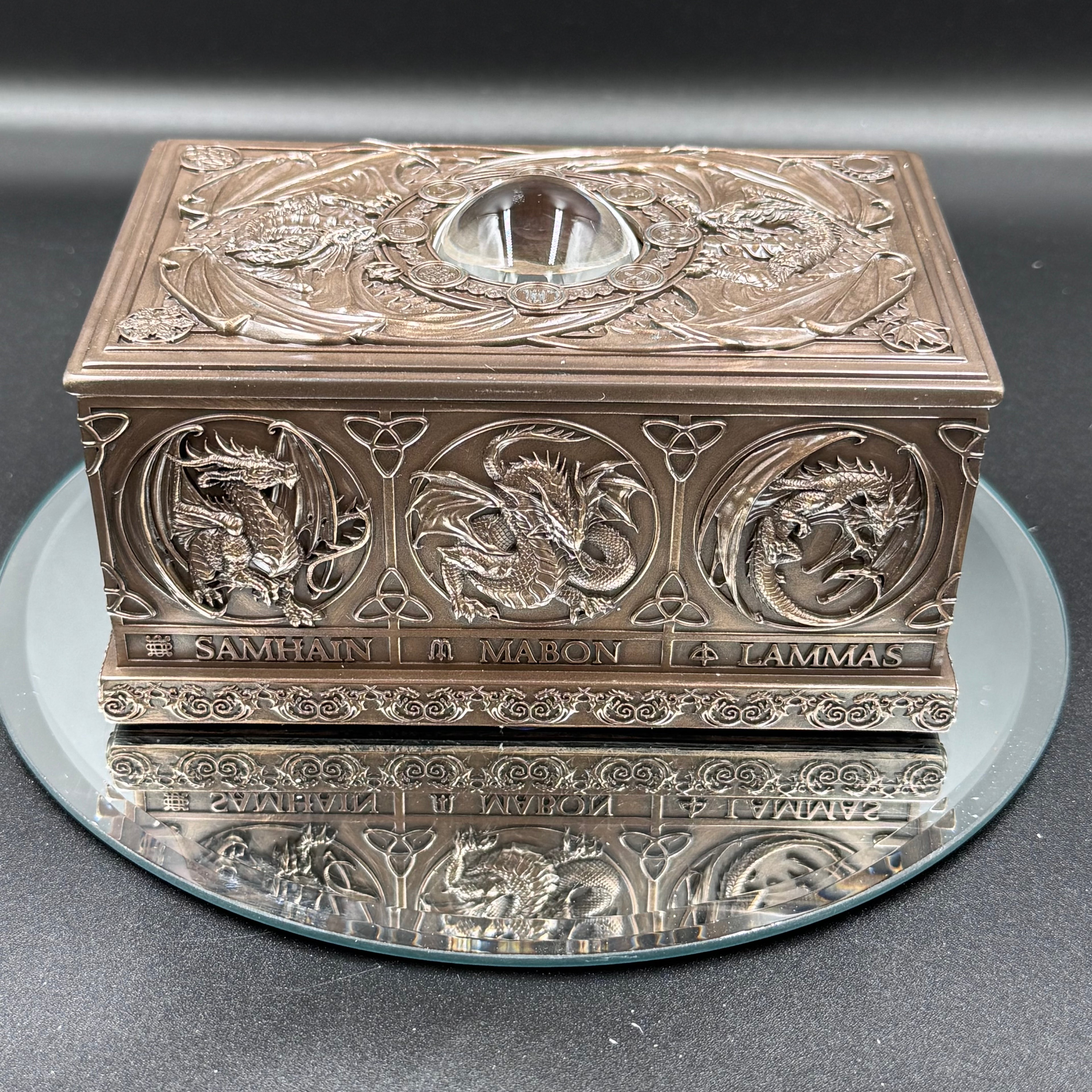 Anne Stokes Dragons of the Sabbats Tarot Box Bronze