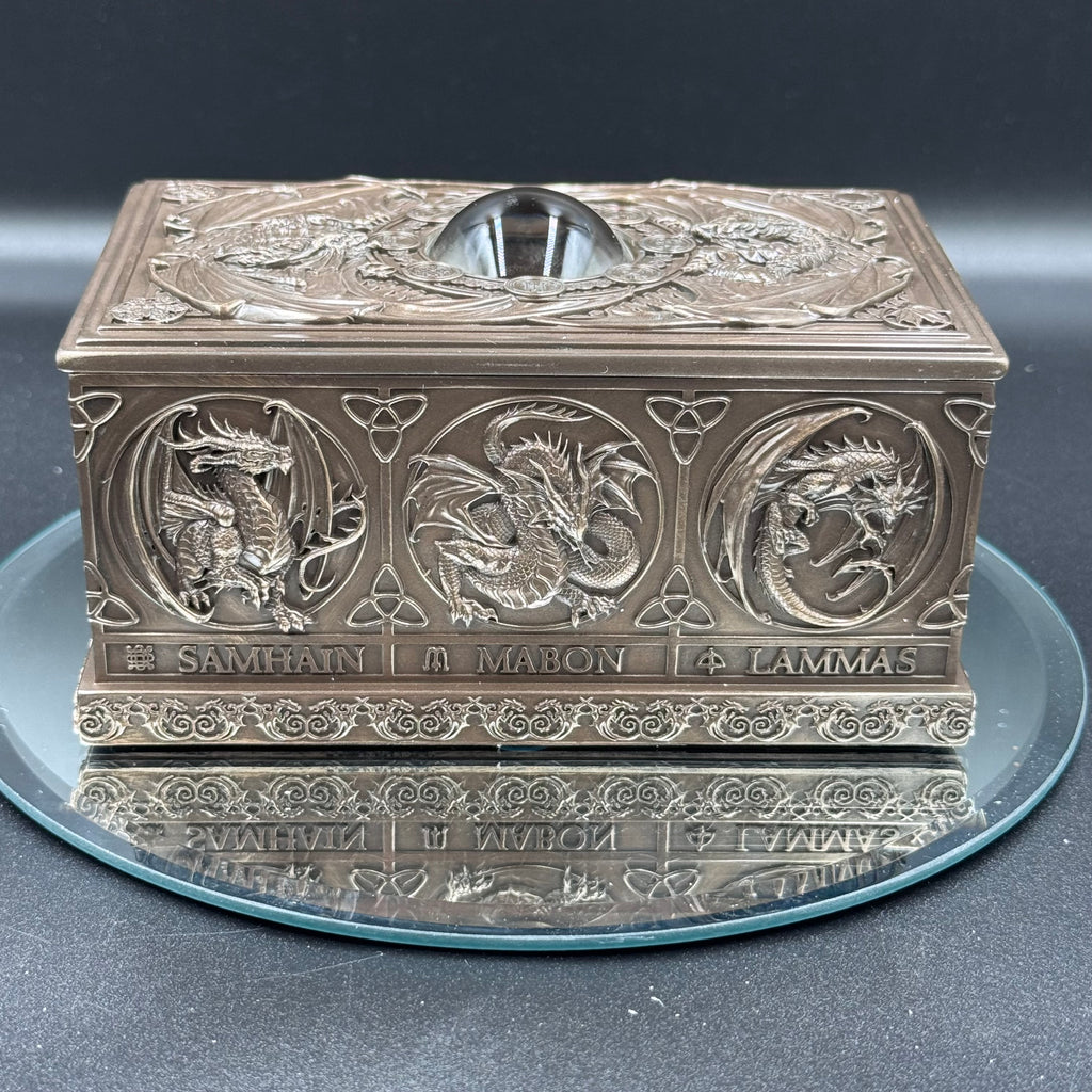 Anne Stokes Dragons of the Sabbats Tarot Box Bronze