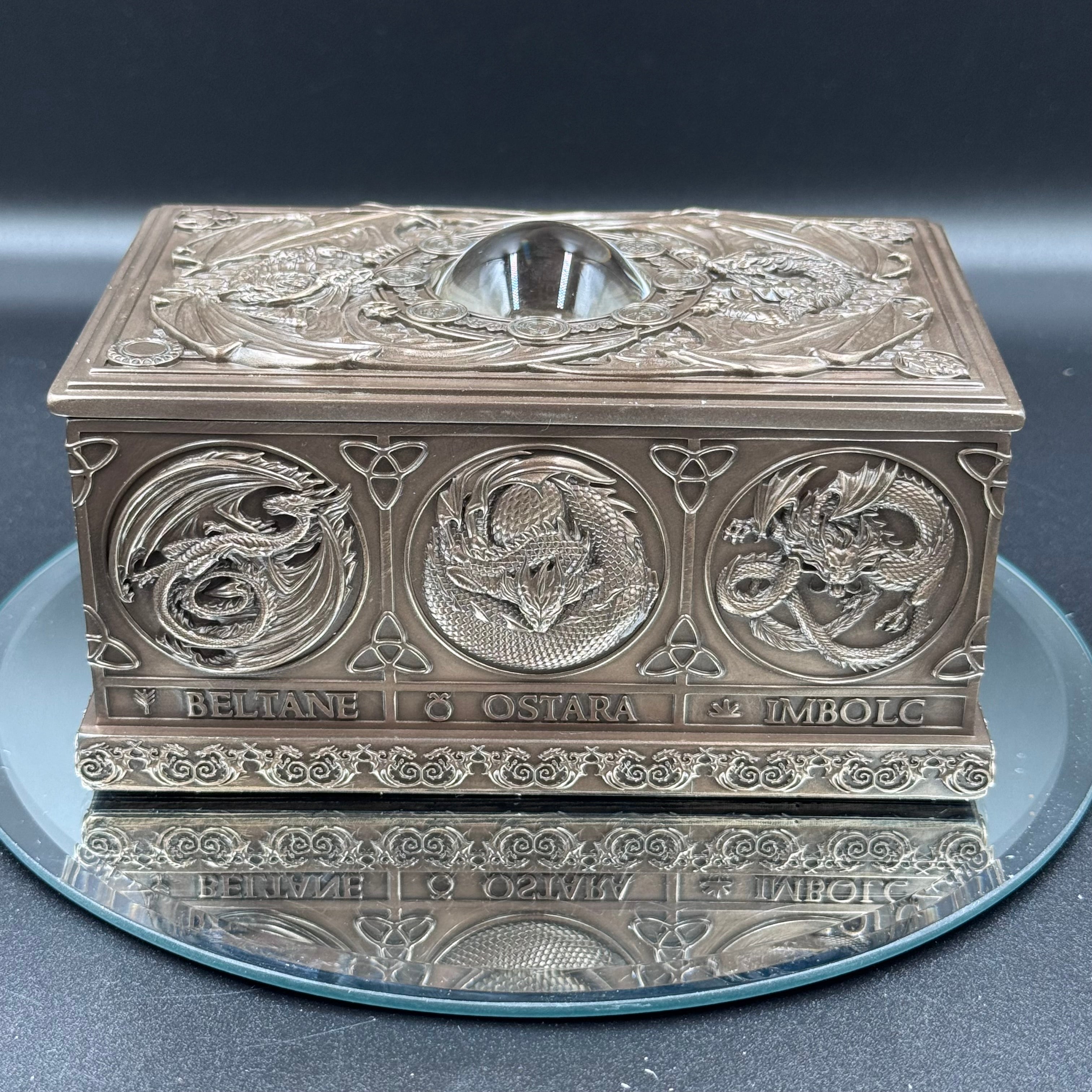 Anne Stokes Dragons of the Sabbats Tarot Box Bronze