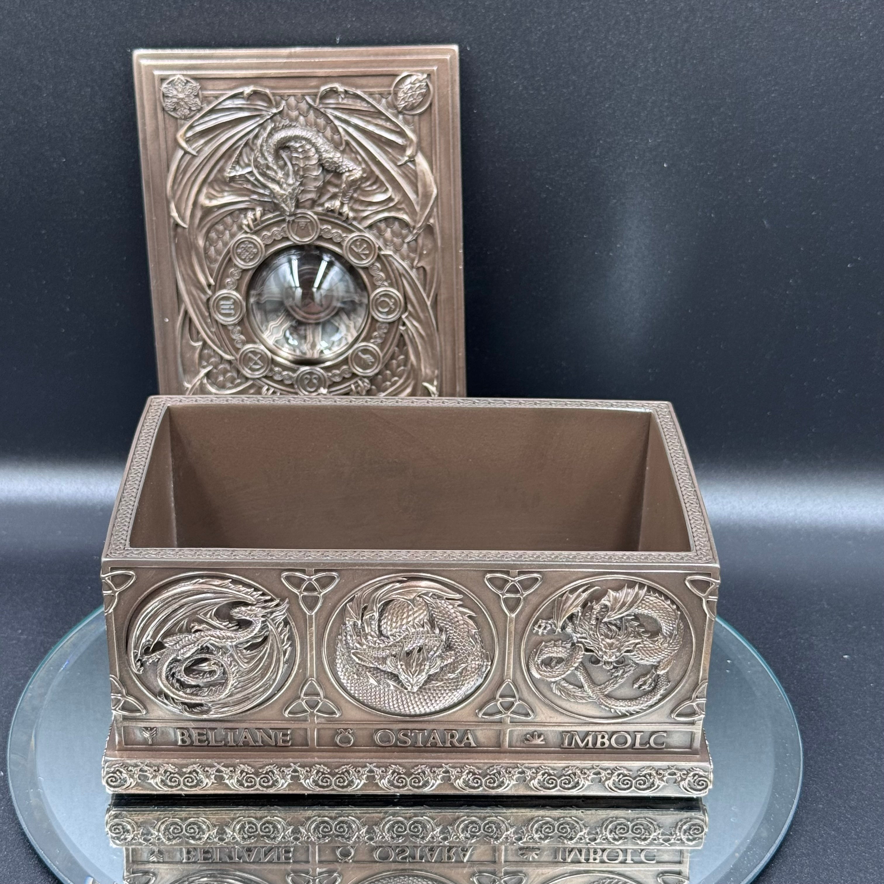Anne Stokes Dragons of the Sabbats Tarot Box Bronze