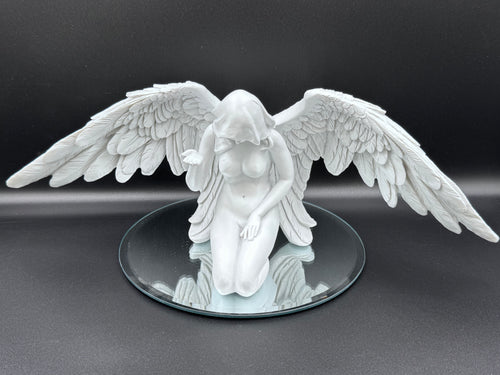 Angels Offering Kneeling Caped Angel Figurine 38cm