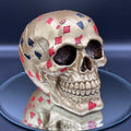 Dead Mans Hand Golden Playing Card Skull Ornament,15cm, Gold