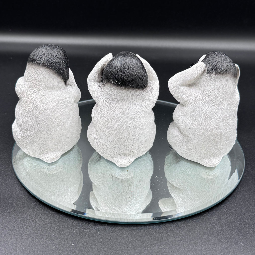 Three Wise Penguins Figurine Set 8.7cm - See, Hear, Speak No Evil
