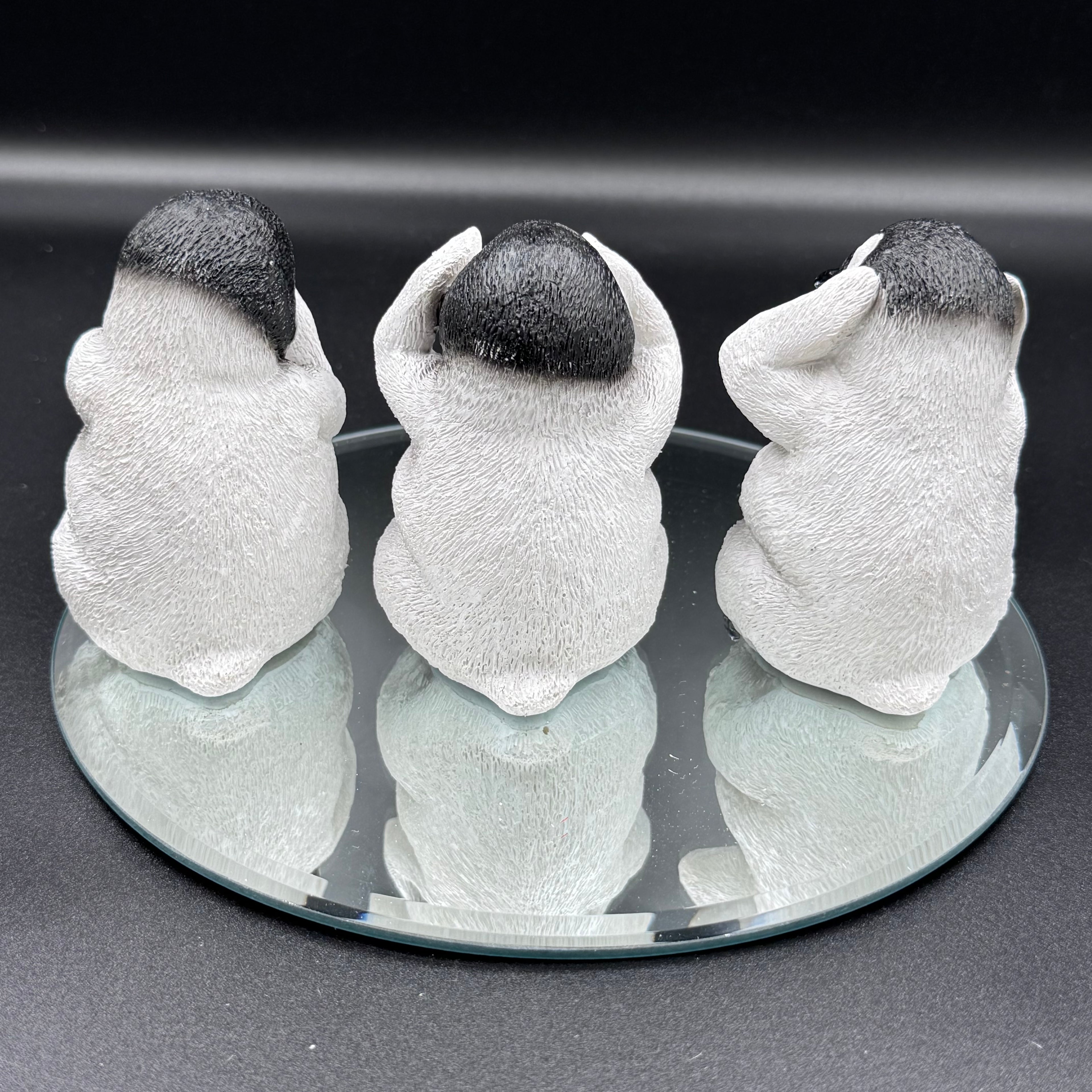 Three Wise Penguins Figurine Set 8.7cm - See, Hear, Speak No Evil