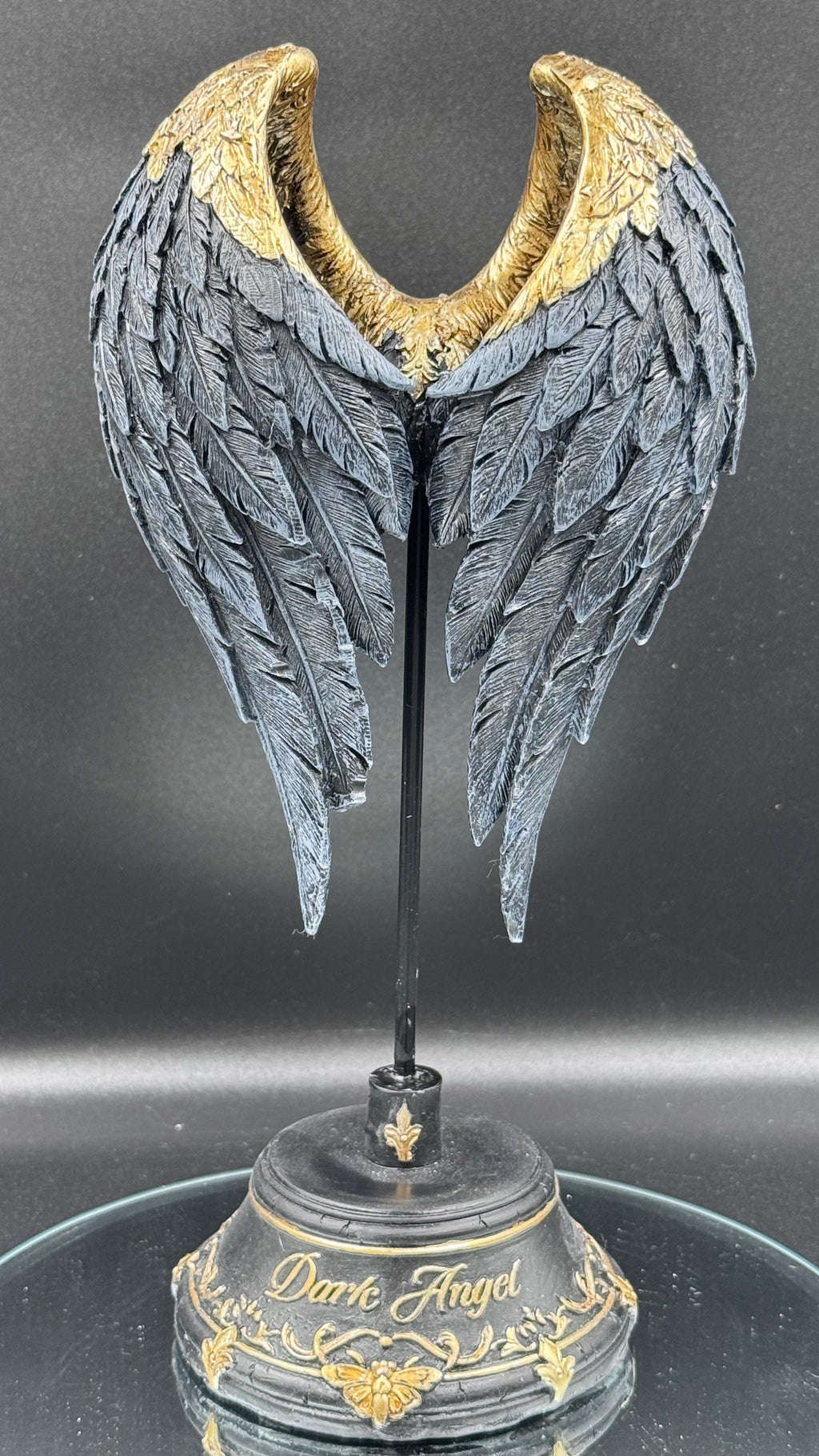 Dark Angel Gothic Fallen Fae Wing Sculpture Figurine